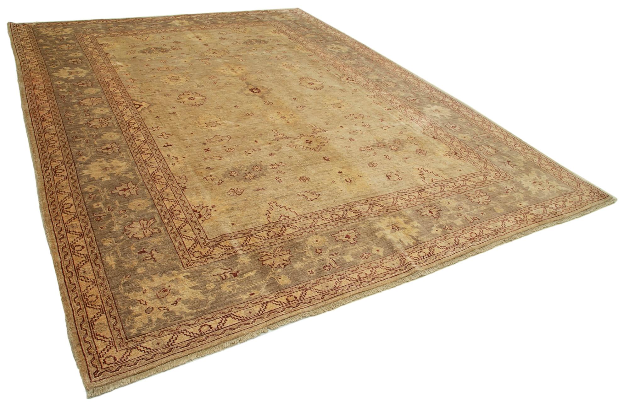 9 x 12 Beige Oushak Rug - 3413