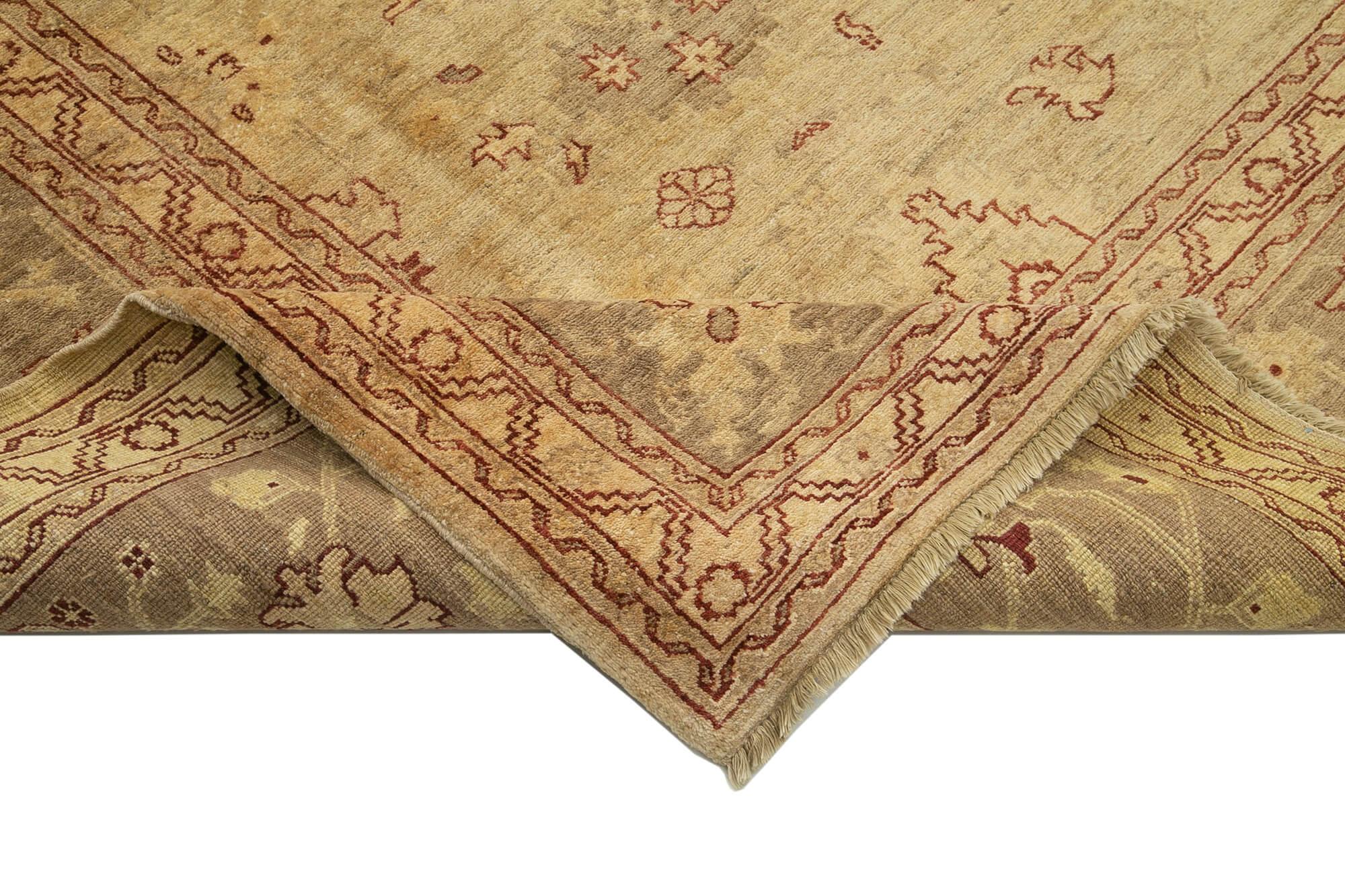 9 x 12 Beige Oushak Rug - 3413