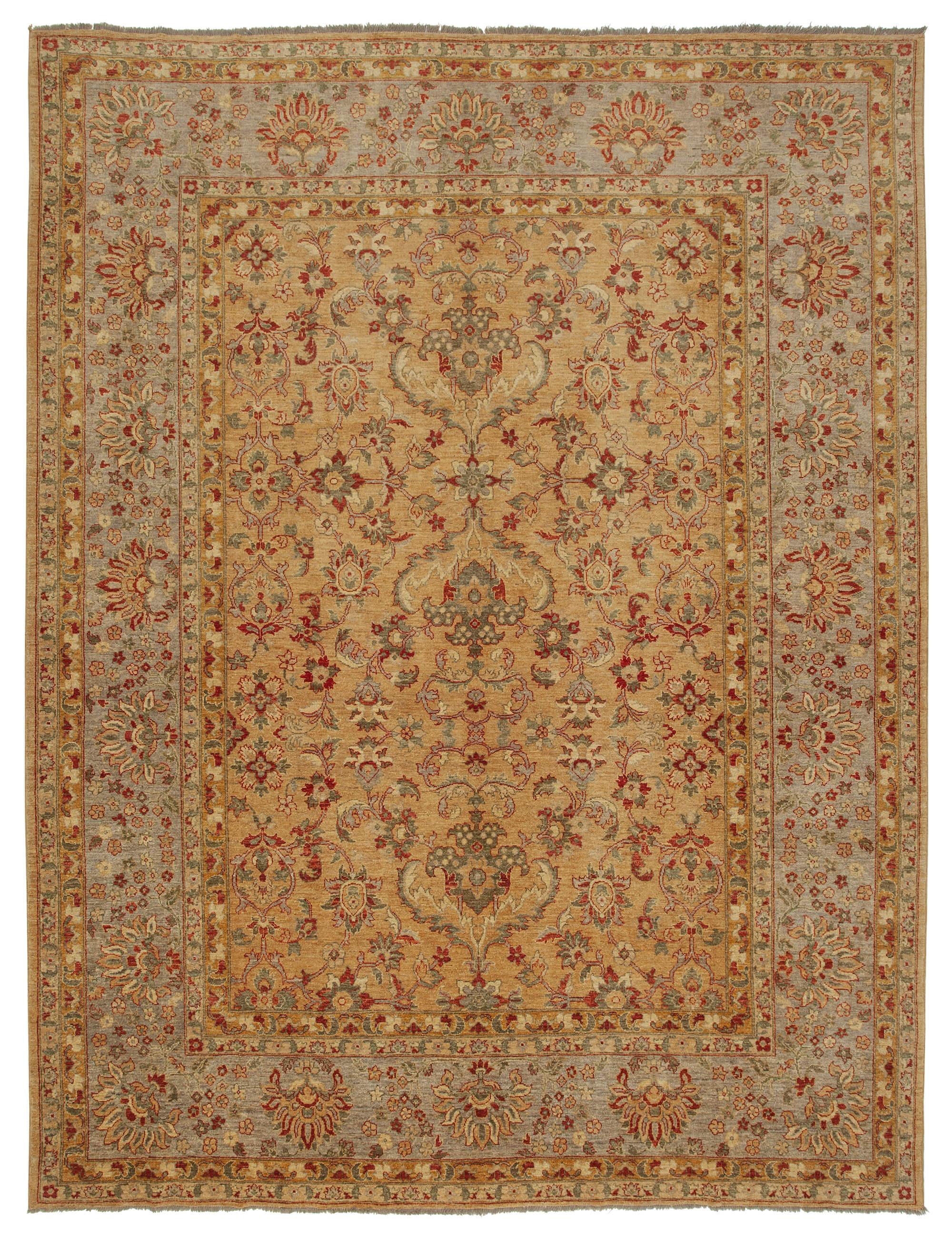 10 x 13 Brown Oushak Rug - 3414