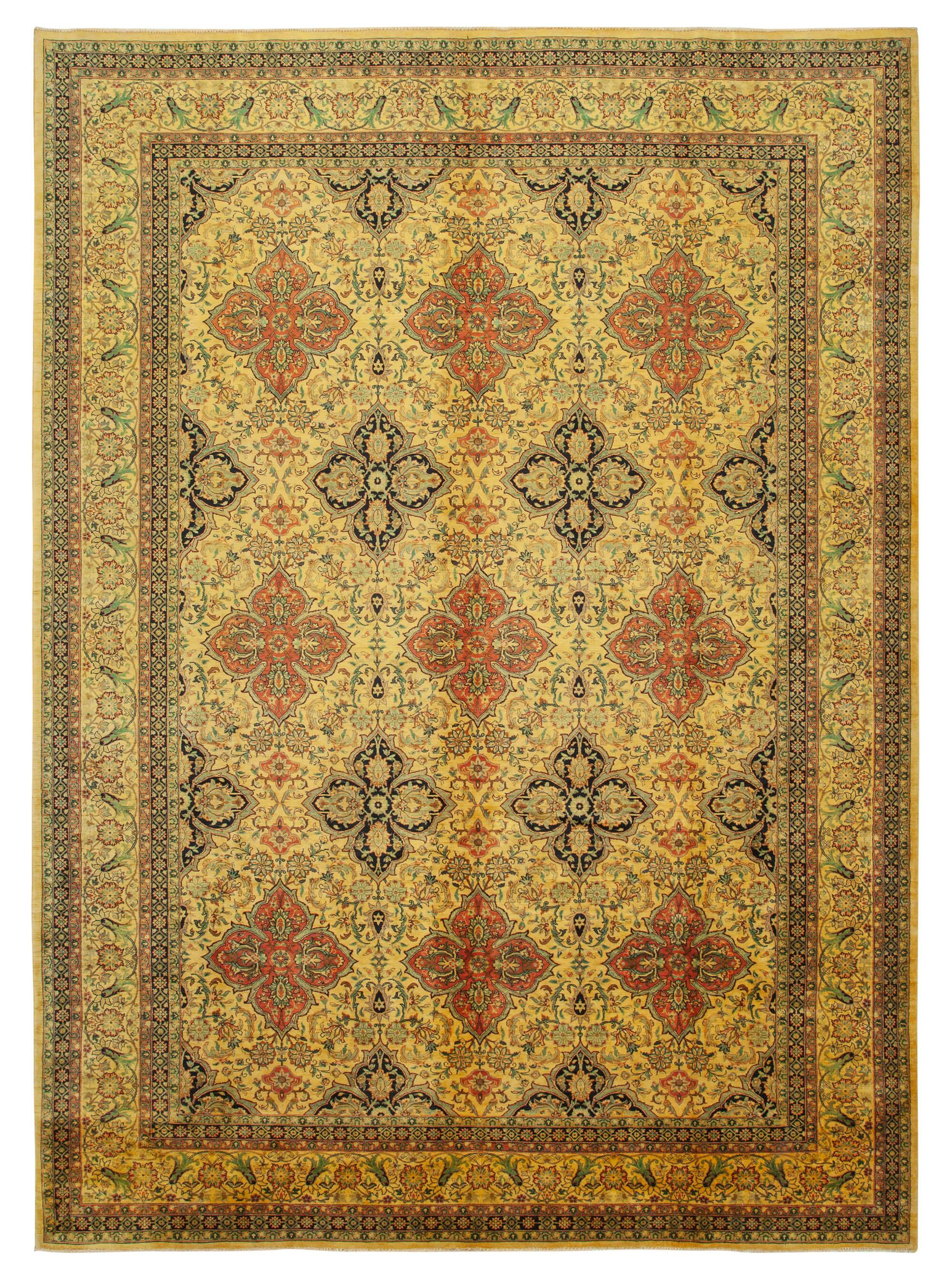 10 x 14 Yellow Oushak Rug - 3415