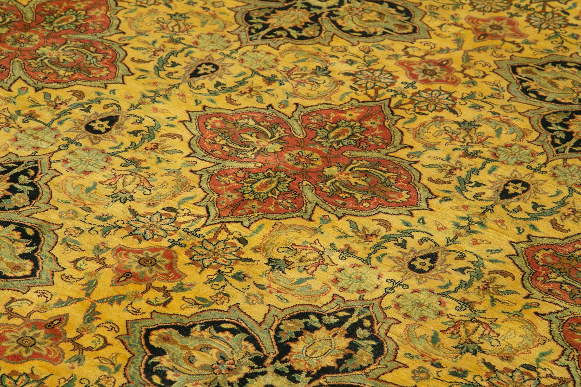 10 x 14 Yellow Oushak Rug - 3415