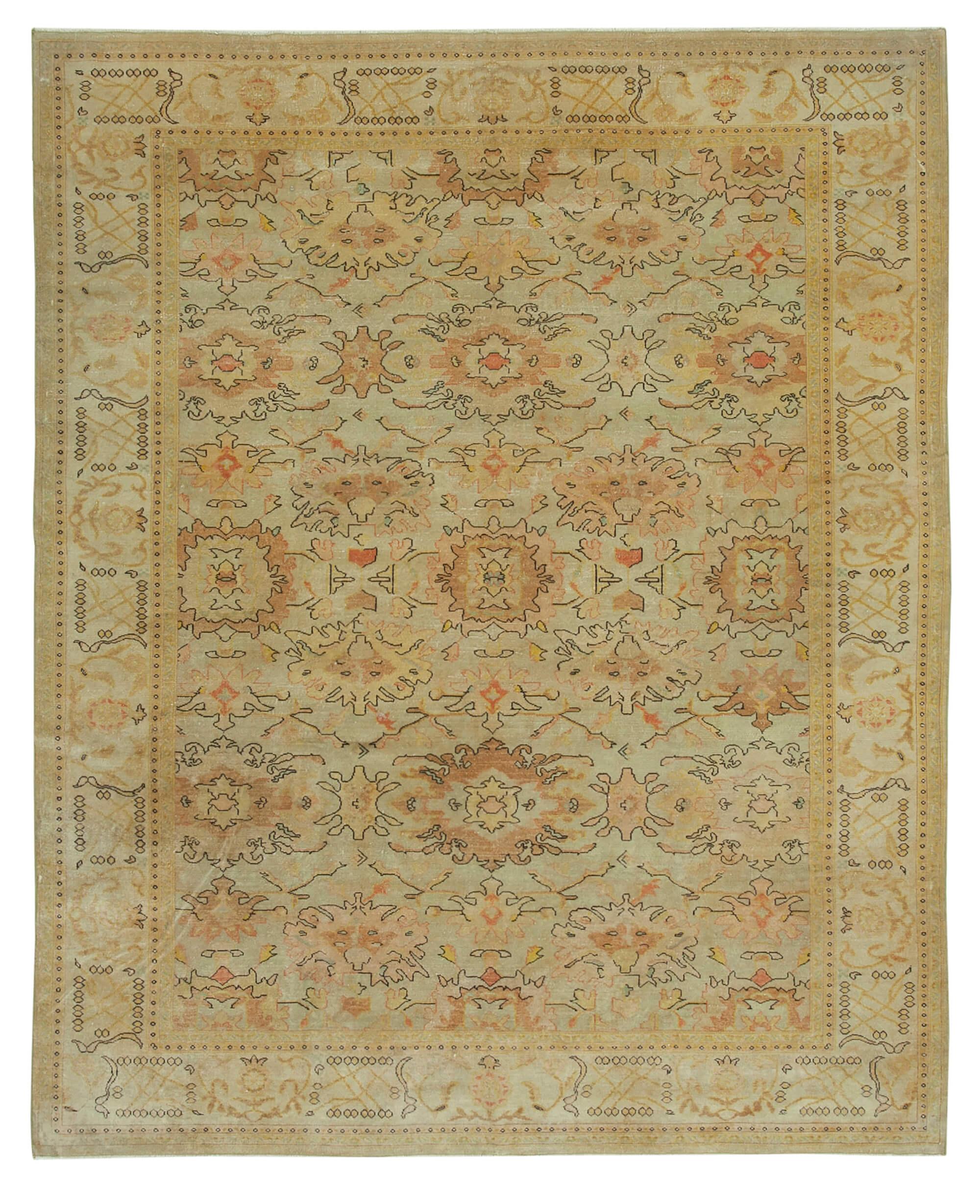 8 x 10 Beige Oushak Rug - 3422