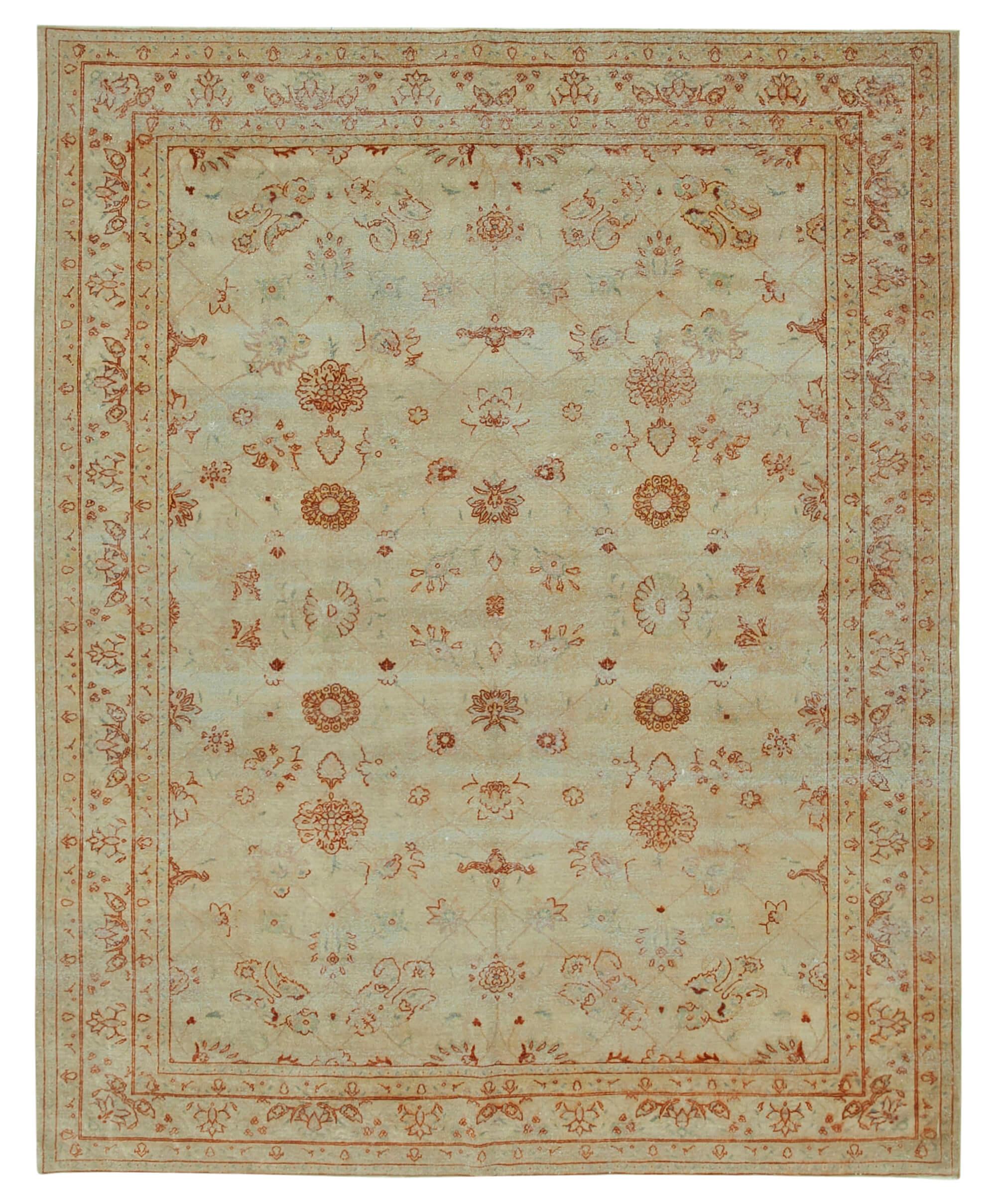 8 x 10 Beige Oushak Rug - 3423