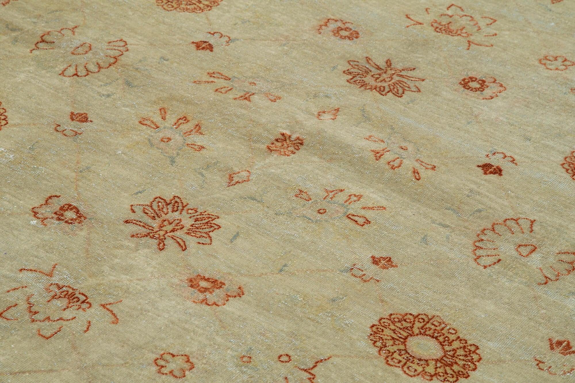 8 x 10 Beige Oushak Rug - 3423