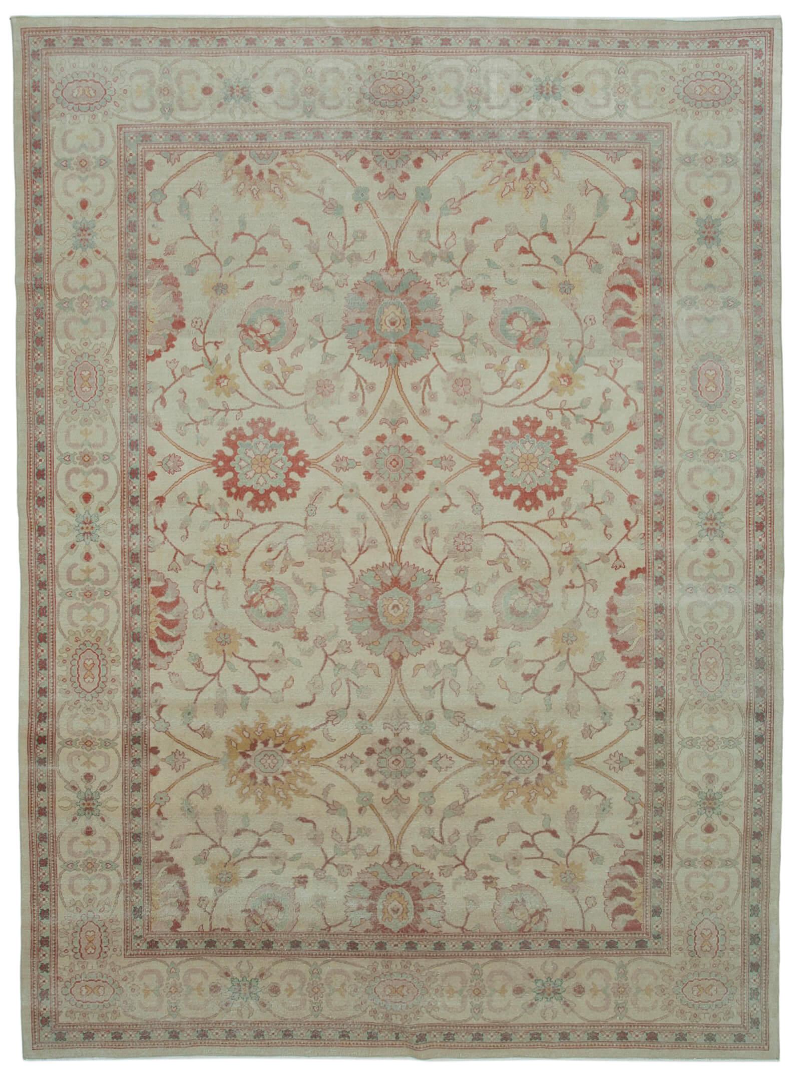 9 x 12 Beige Oushak Rug - 3424