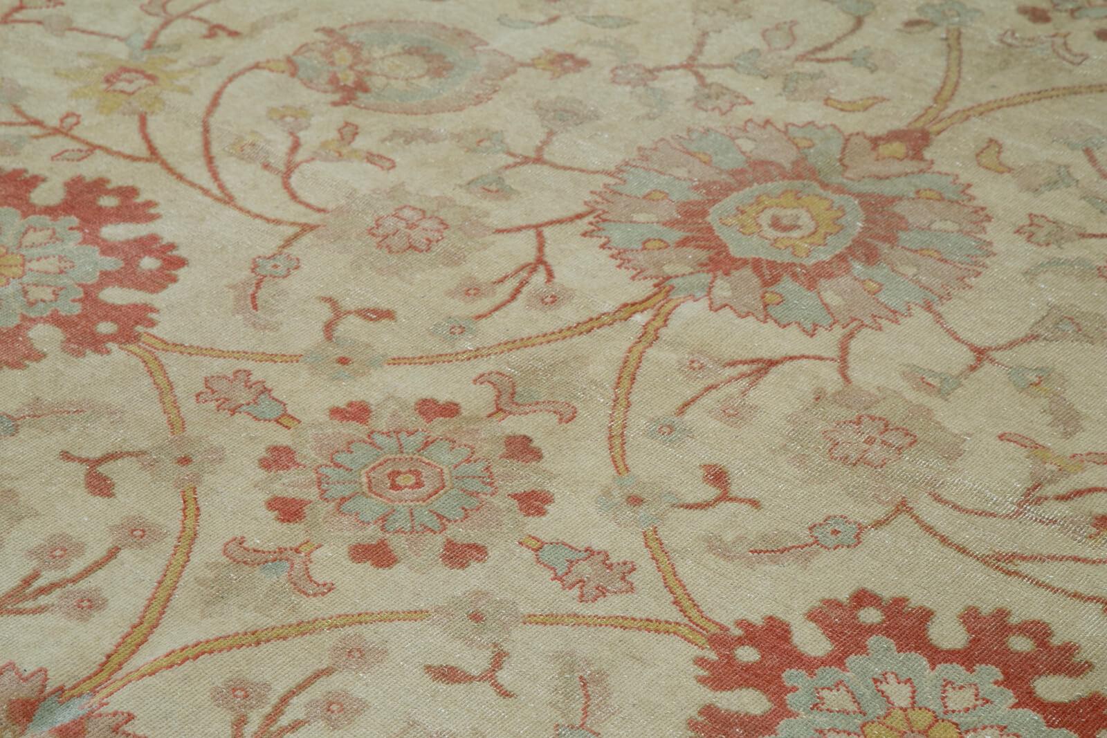 9 x 12 Beige Oushak Rug - 3424