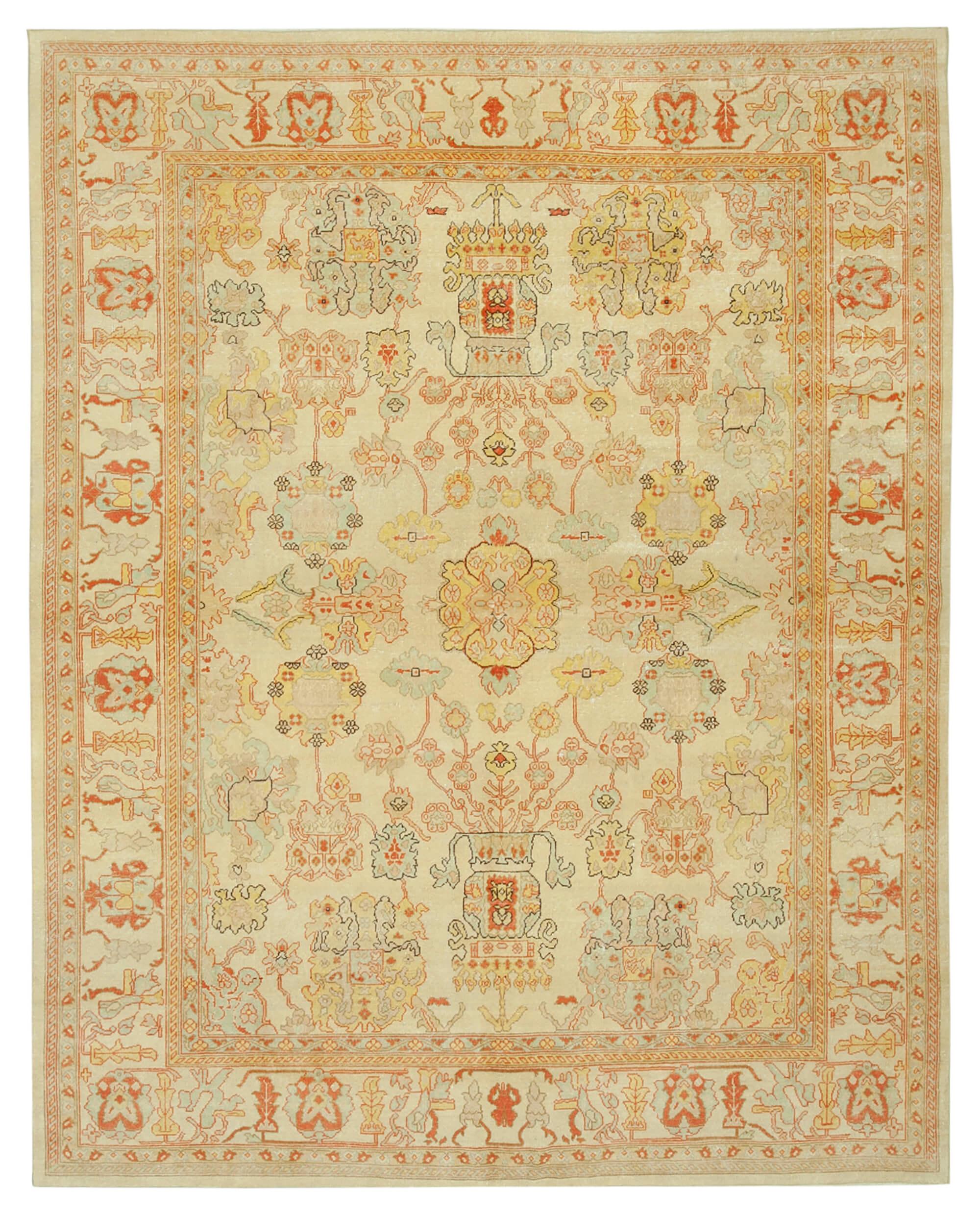 8 x 10 Beige Oushak Rug - 3425