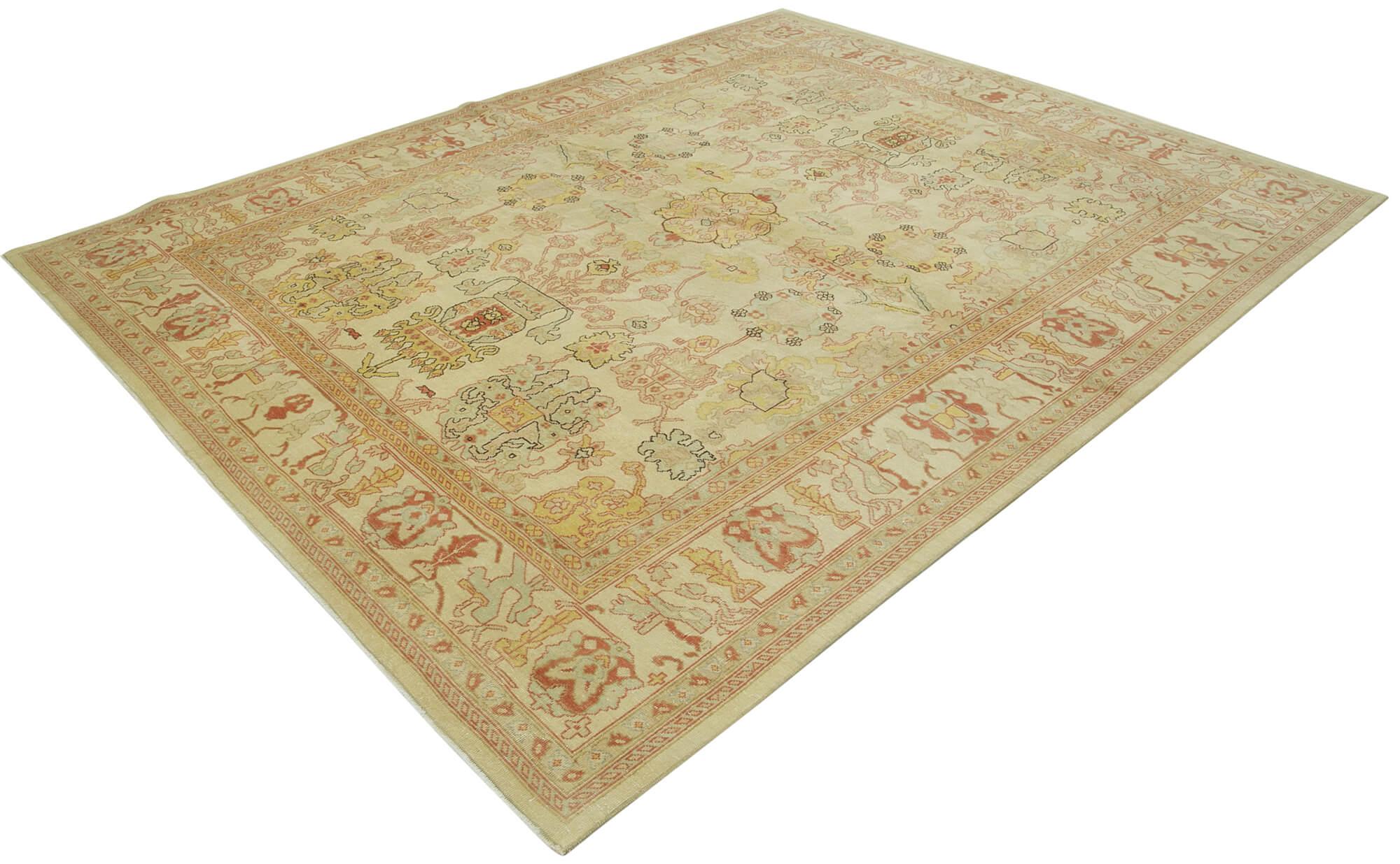 8 x 10 Beige Oushak Rug - 3425