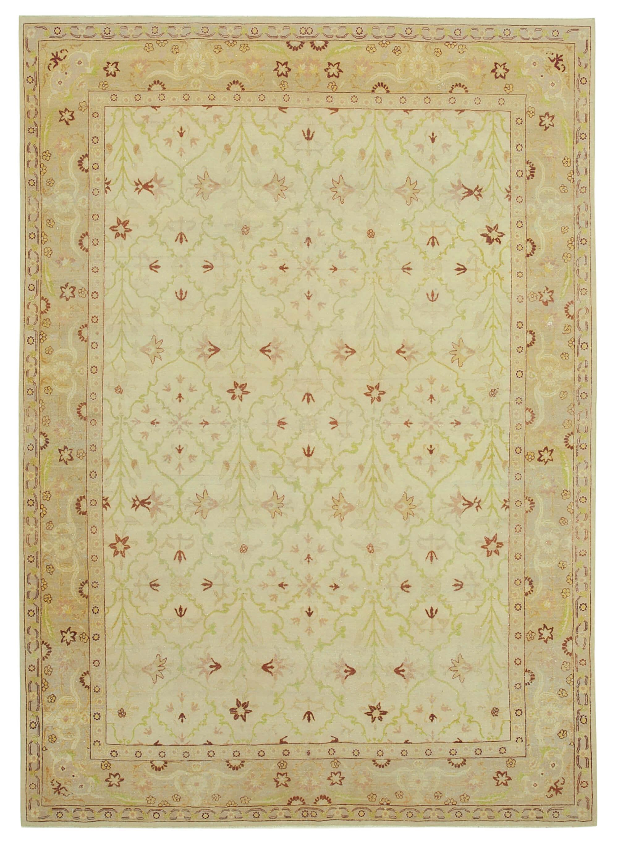 8 x 11 Beige Oushak Rug - 3426