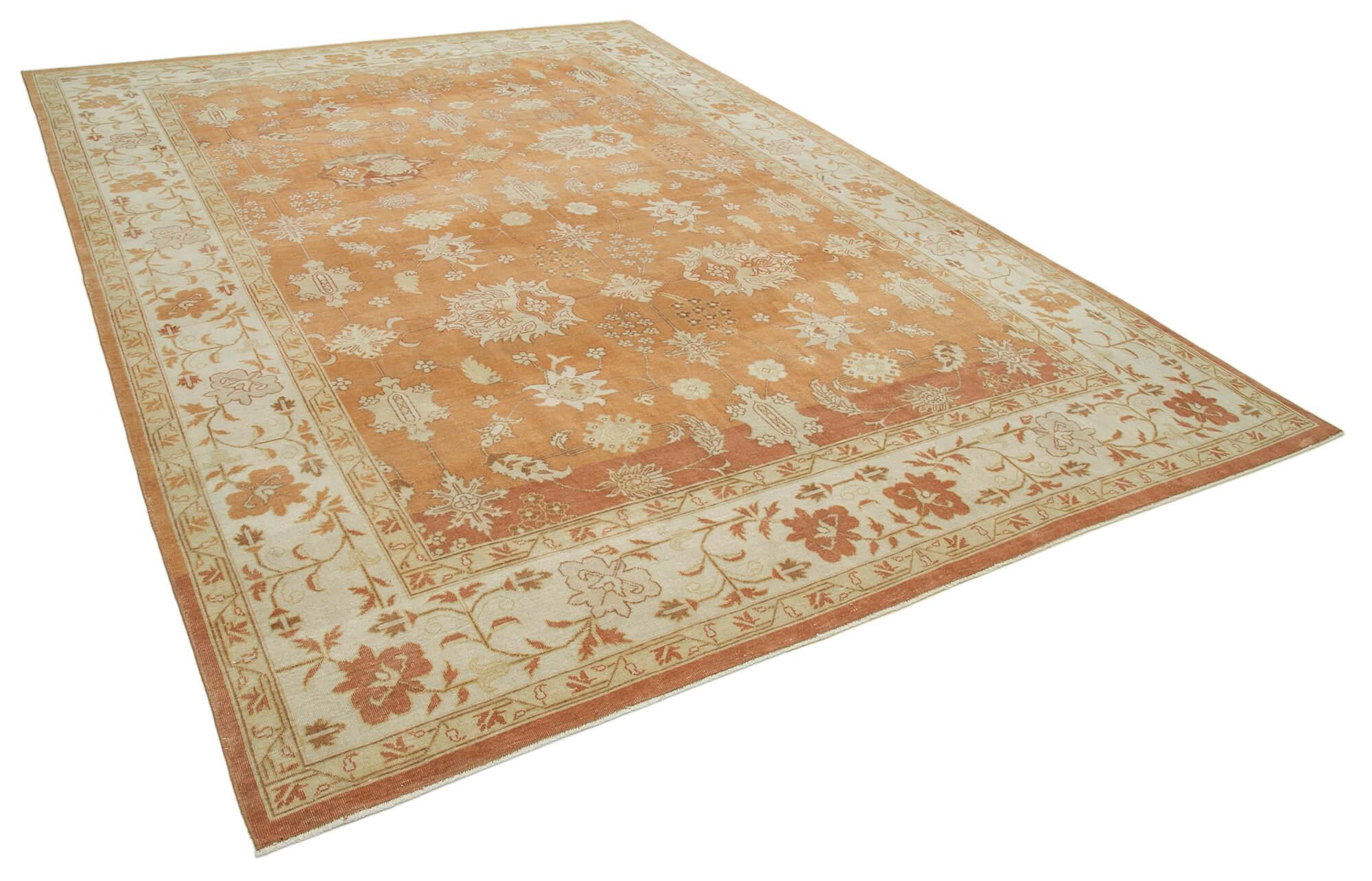 9 x 12 Beige Oushak Rug - 3428