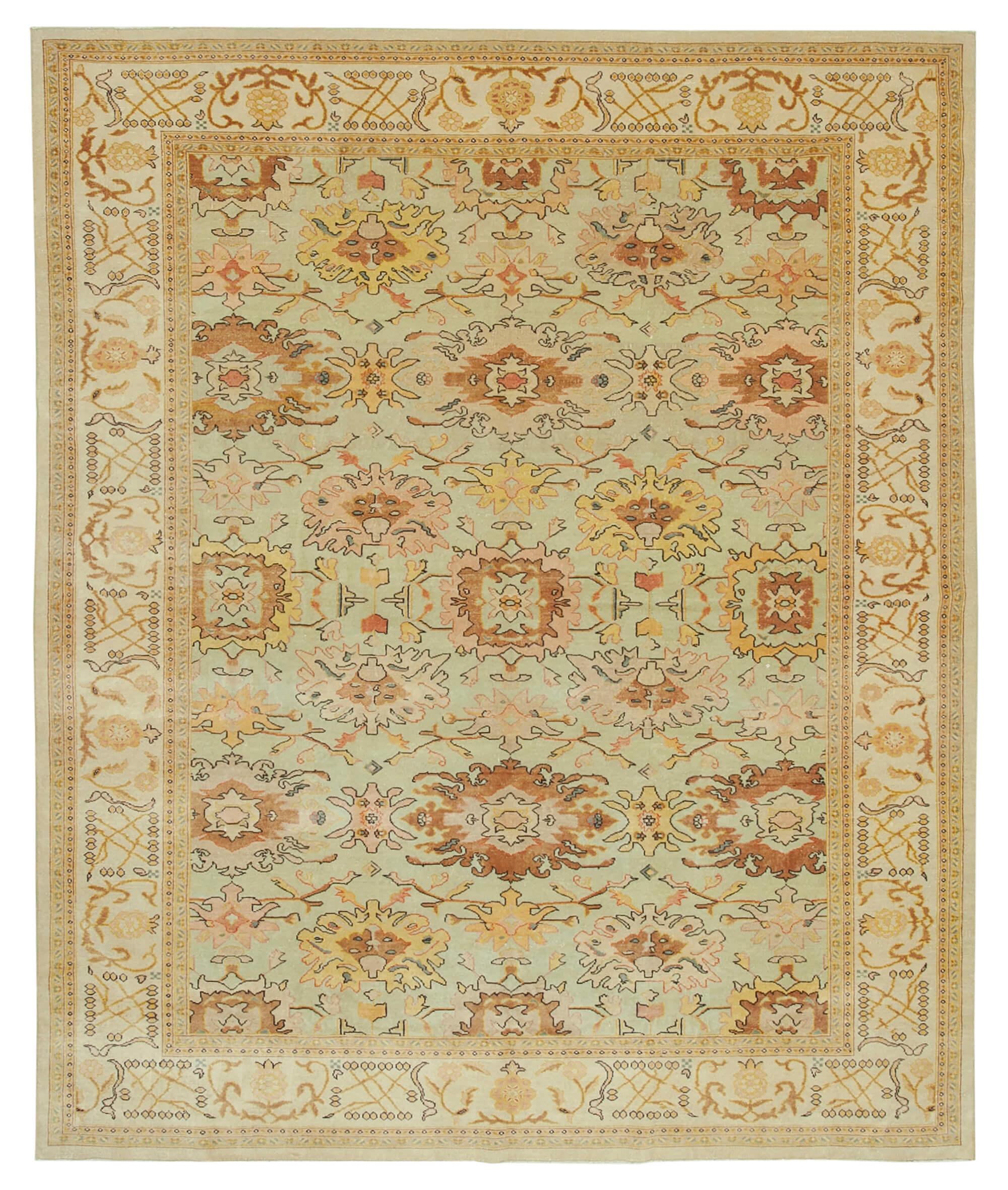 8 x 10 Beige Oushak Rug - 3429