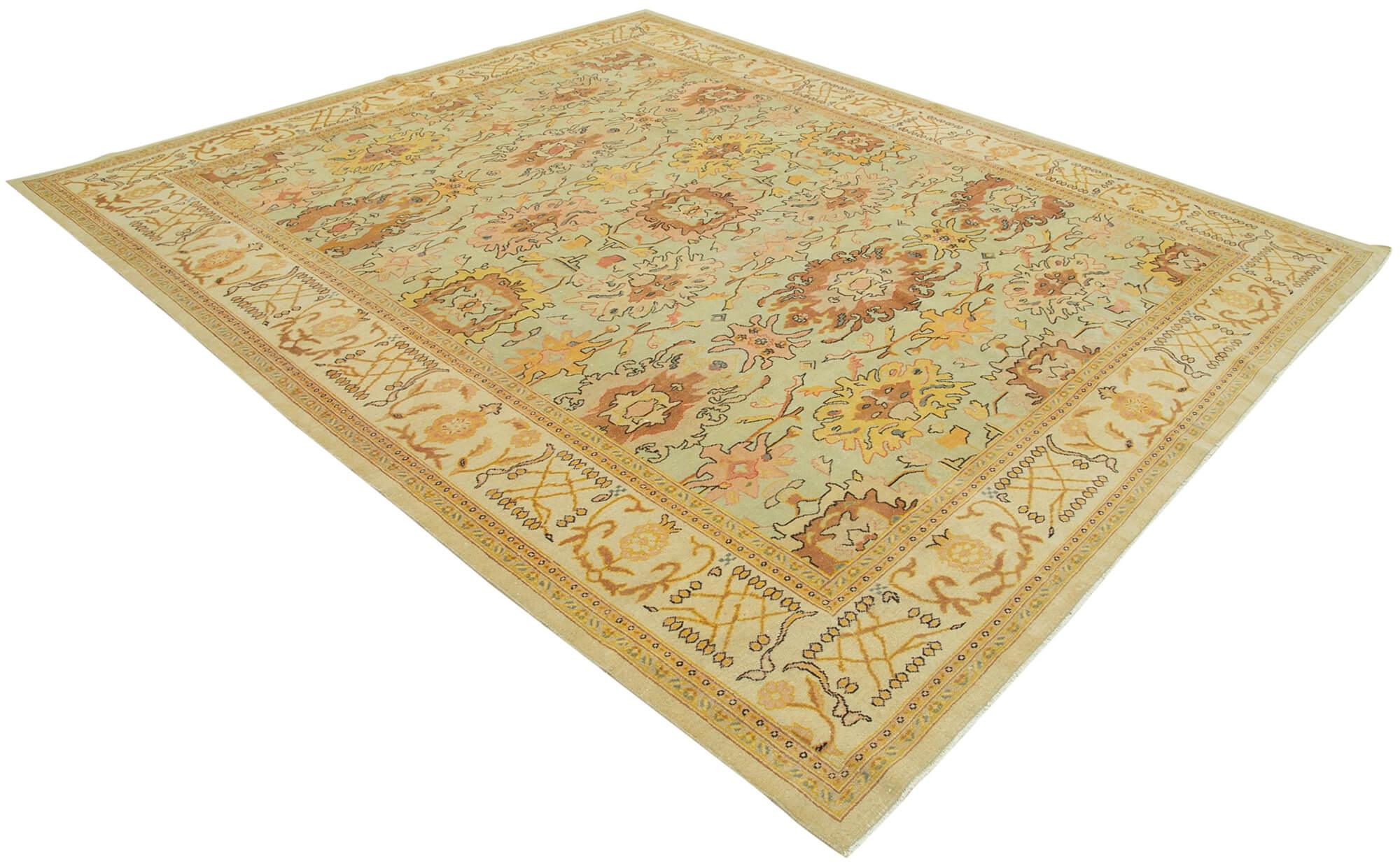 8 x 10 Beige Oushak Rug - 3429