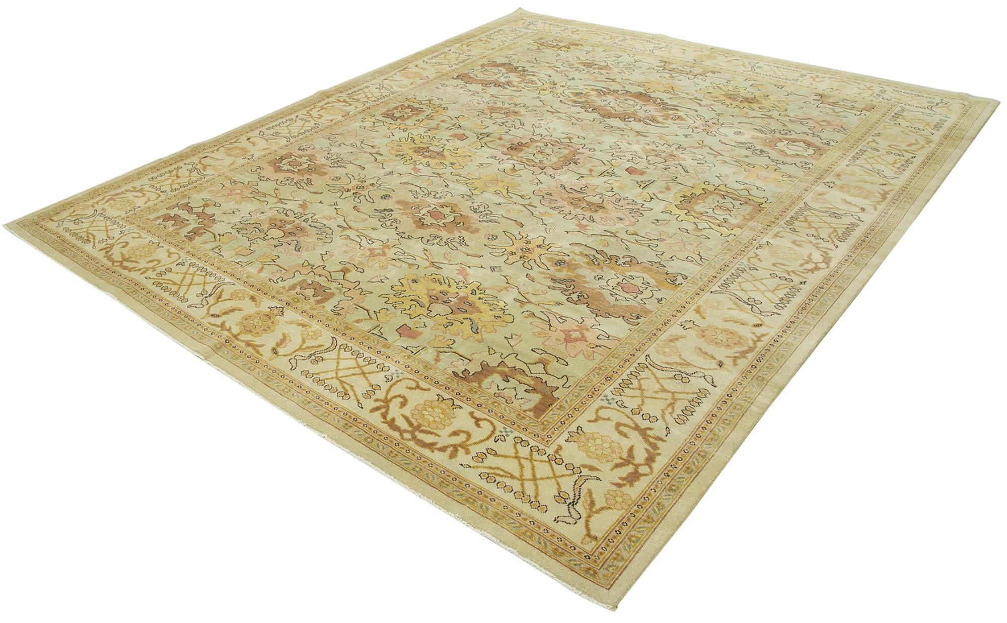 8 x 10 Beige Oushak Rug - 3429