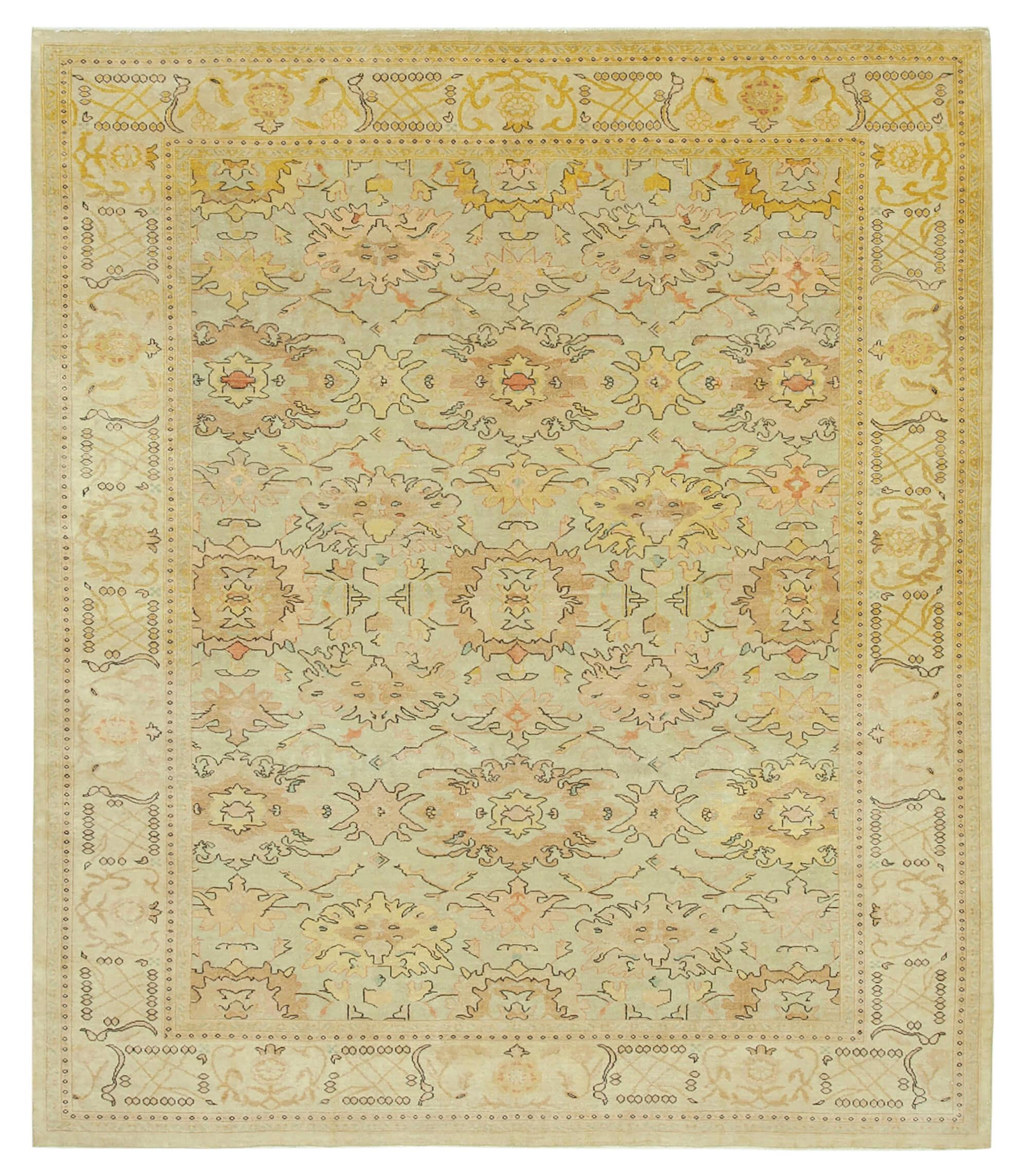 8 x 10 Beige Oushak Rug - 3431