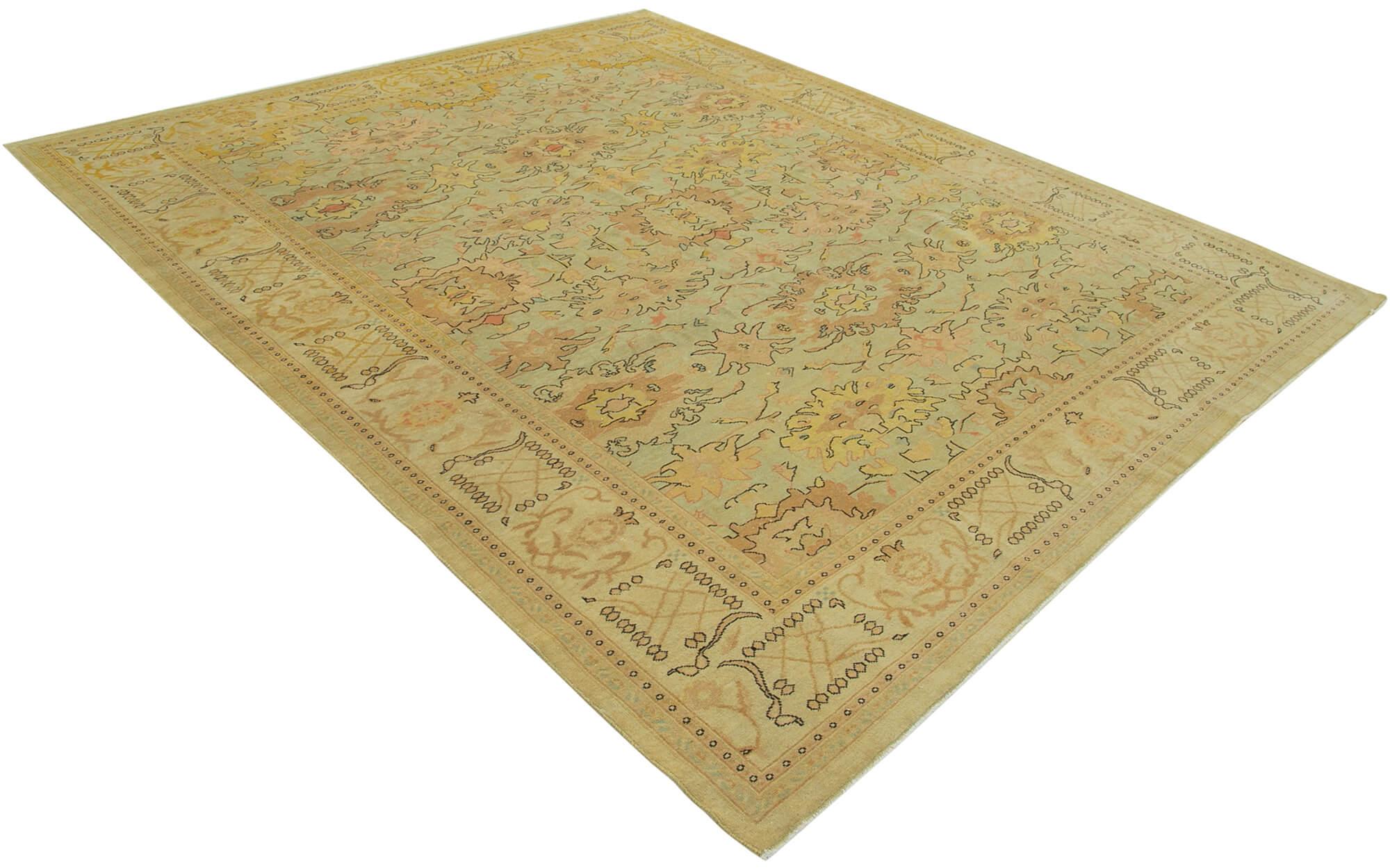 8 x 10 Beige Oushak Rug - 3431