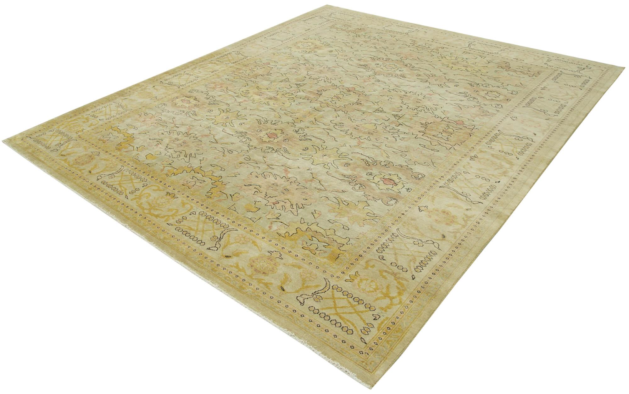 8 x 10 Beige Oushak Rug - 3431