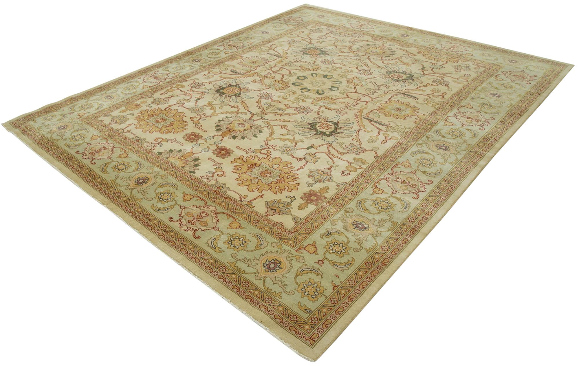 8 x 10 Beige Oushak Rug - 3432