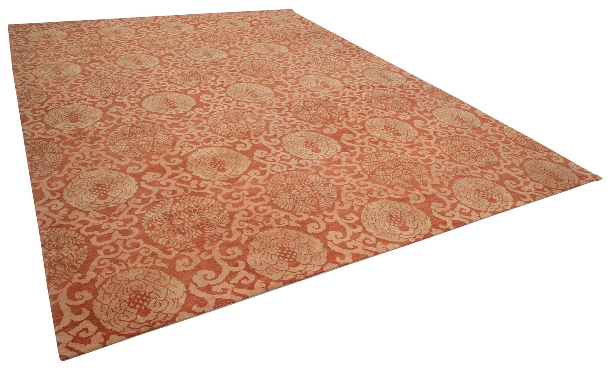 10 x 14 Red Oushak Rug - 3435