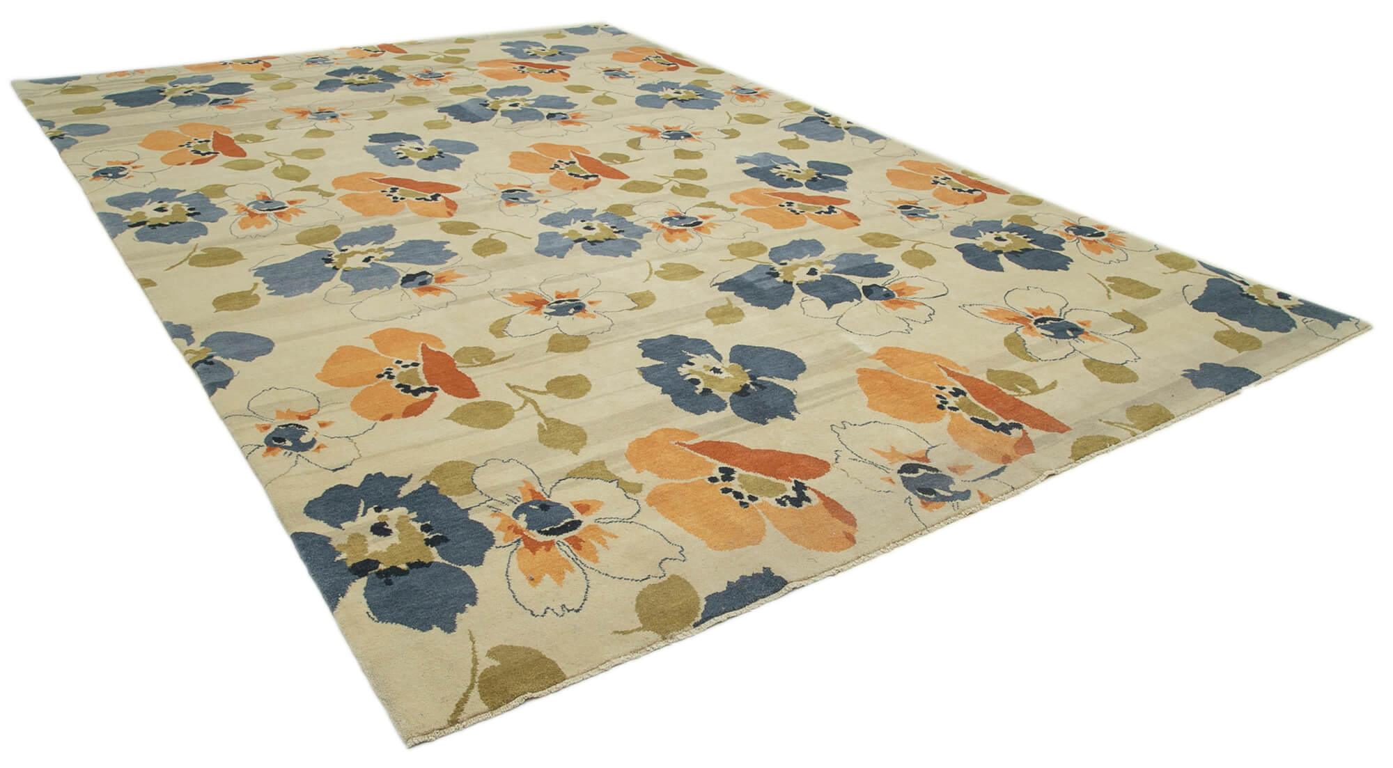 10 x 14 Beige Oushak Rug - 3438