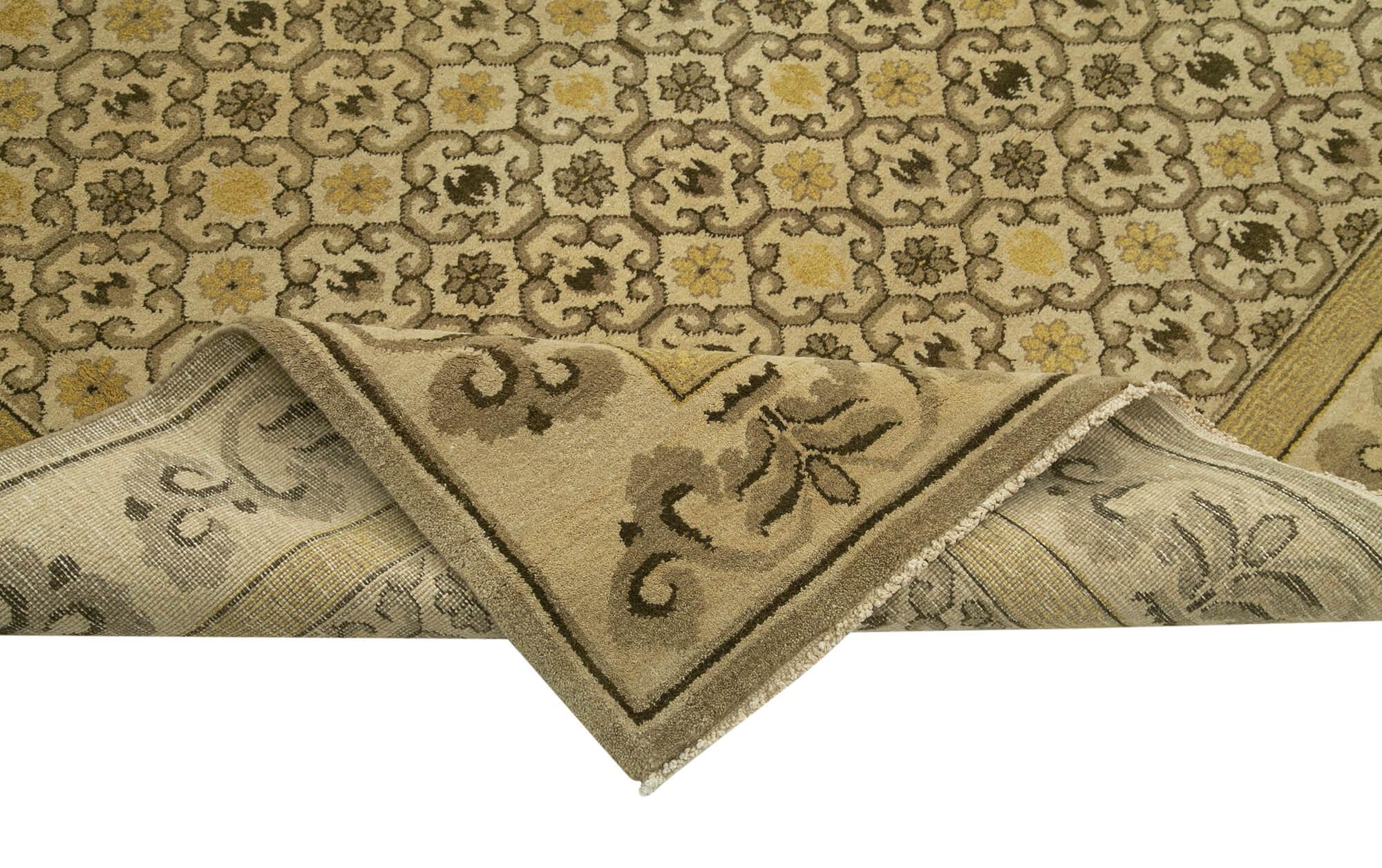 10 x 14 Beige Oushak Rug - 3440