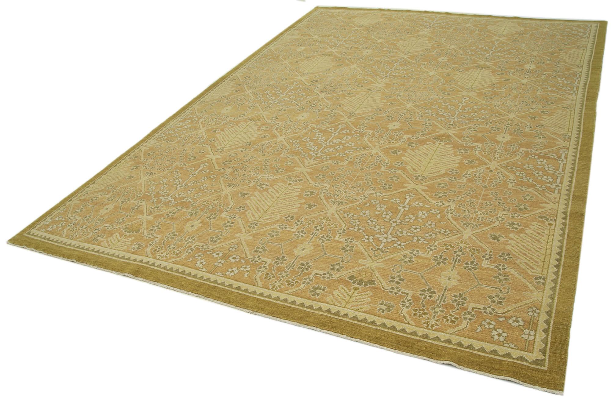 9 x 12 Beige Oushak Rug - 3443