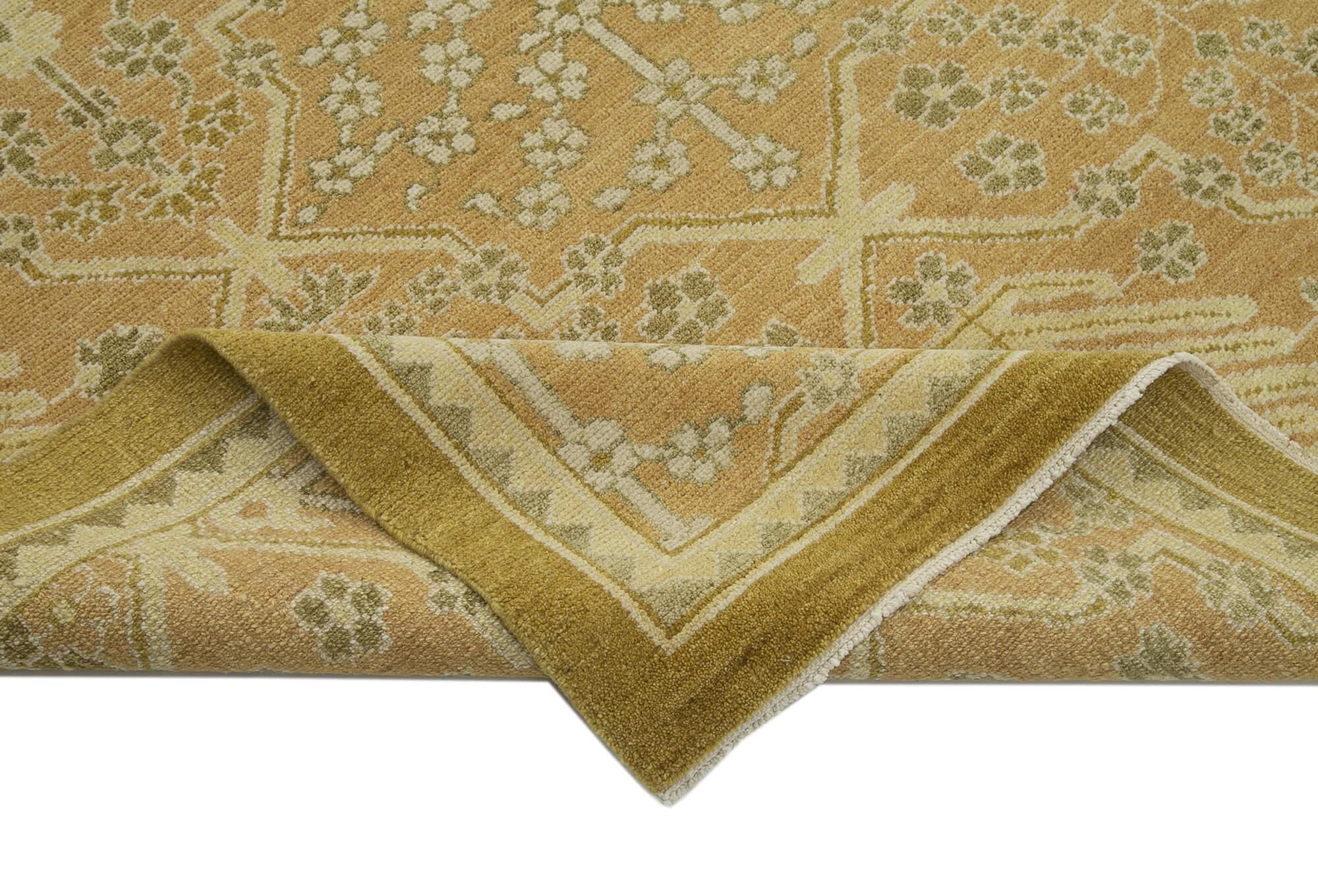 9 x 12 Beige Oushak Rug - 3443