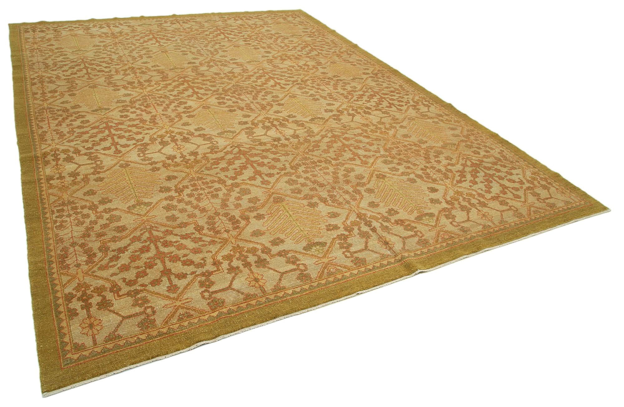 9 x 12 Yellow Oushak Rug - 3444