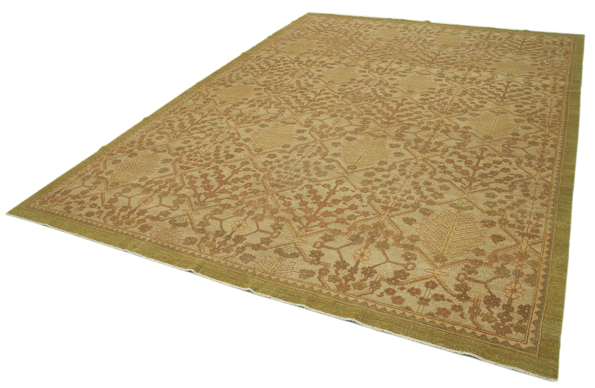 9 x 12 Yellow Oushak Rug - 3444