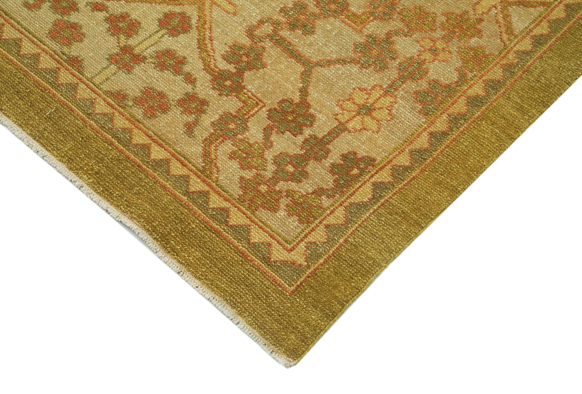 9 x 12 Yellow Oushak Rug - 3444