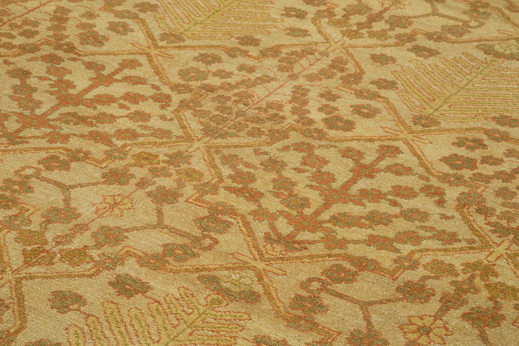 9 x 12 Yellow Oushak Rug - 3444