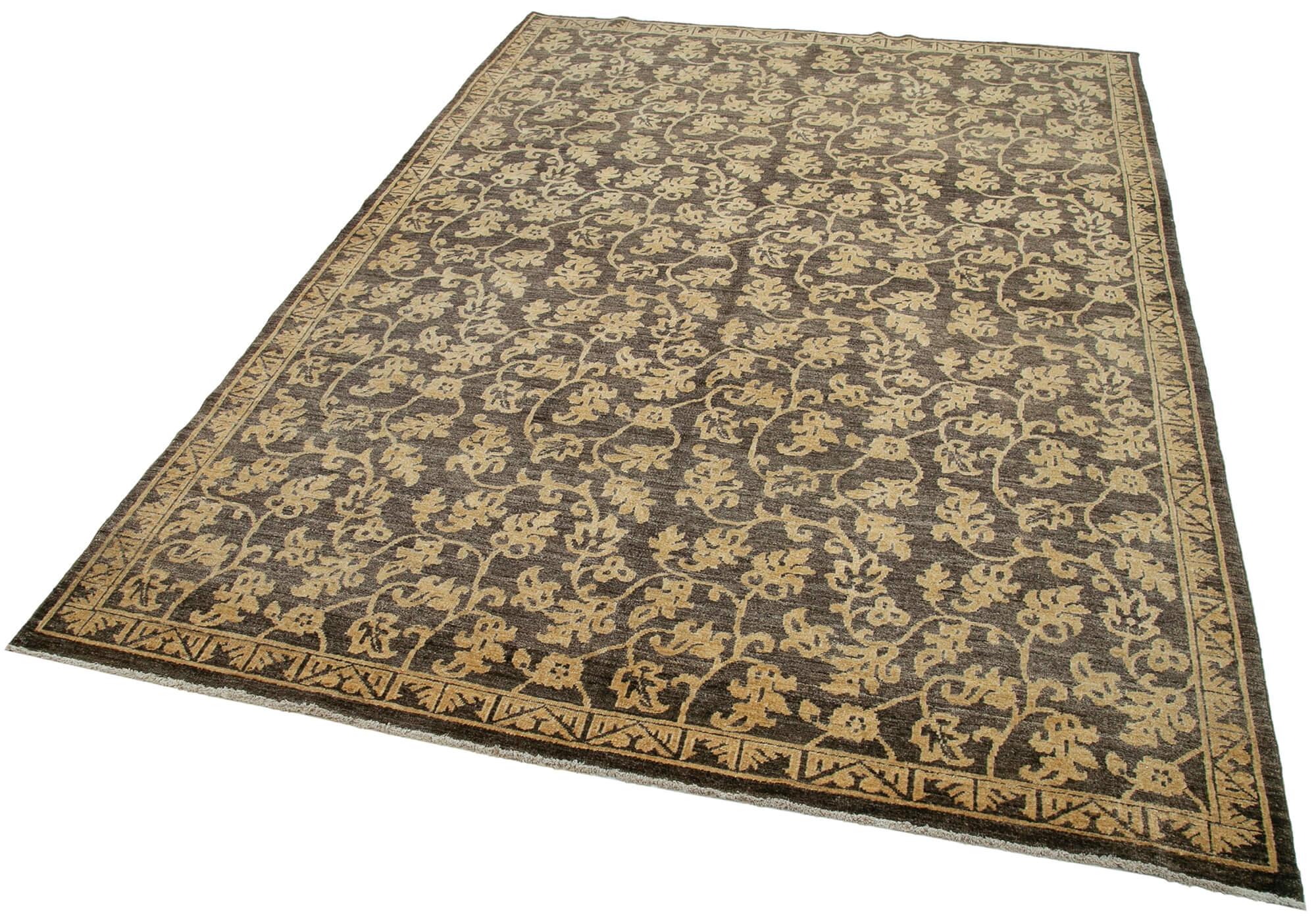 6 x 9 Brown Oushak Rug - 3455