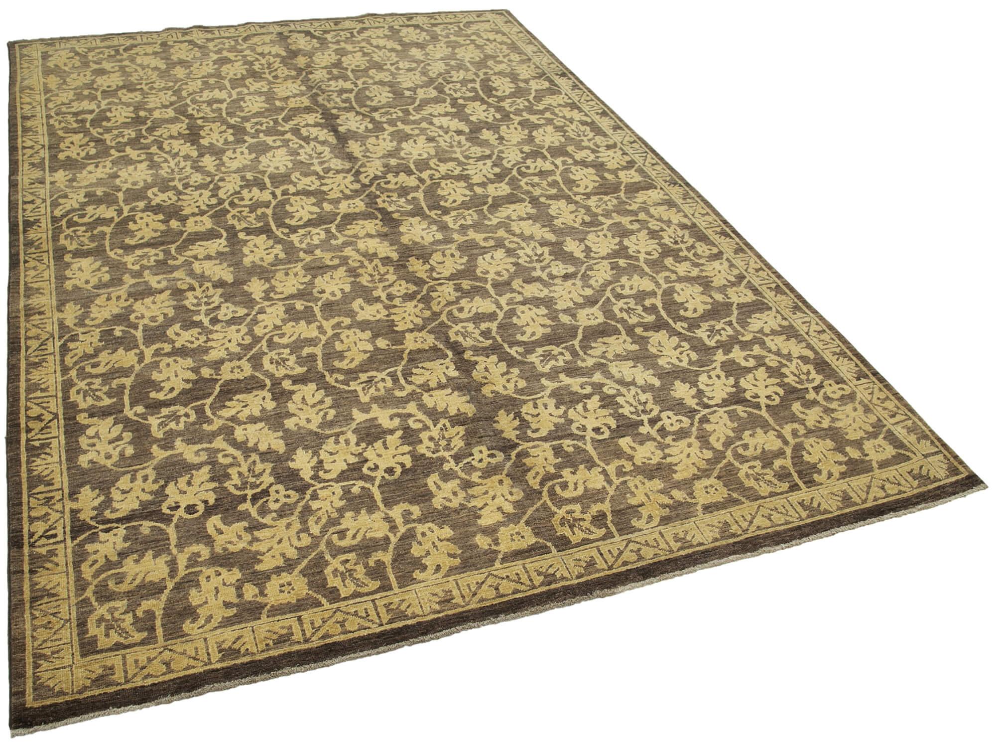 6 x 9 Brown Oushak Rug - 3457