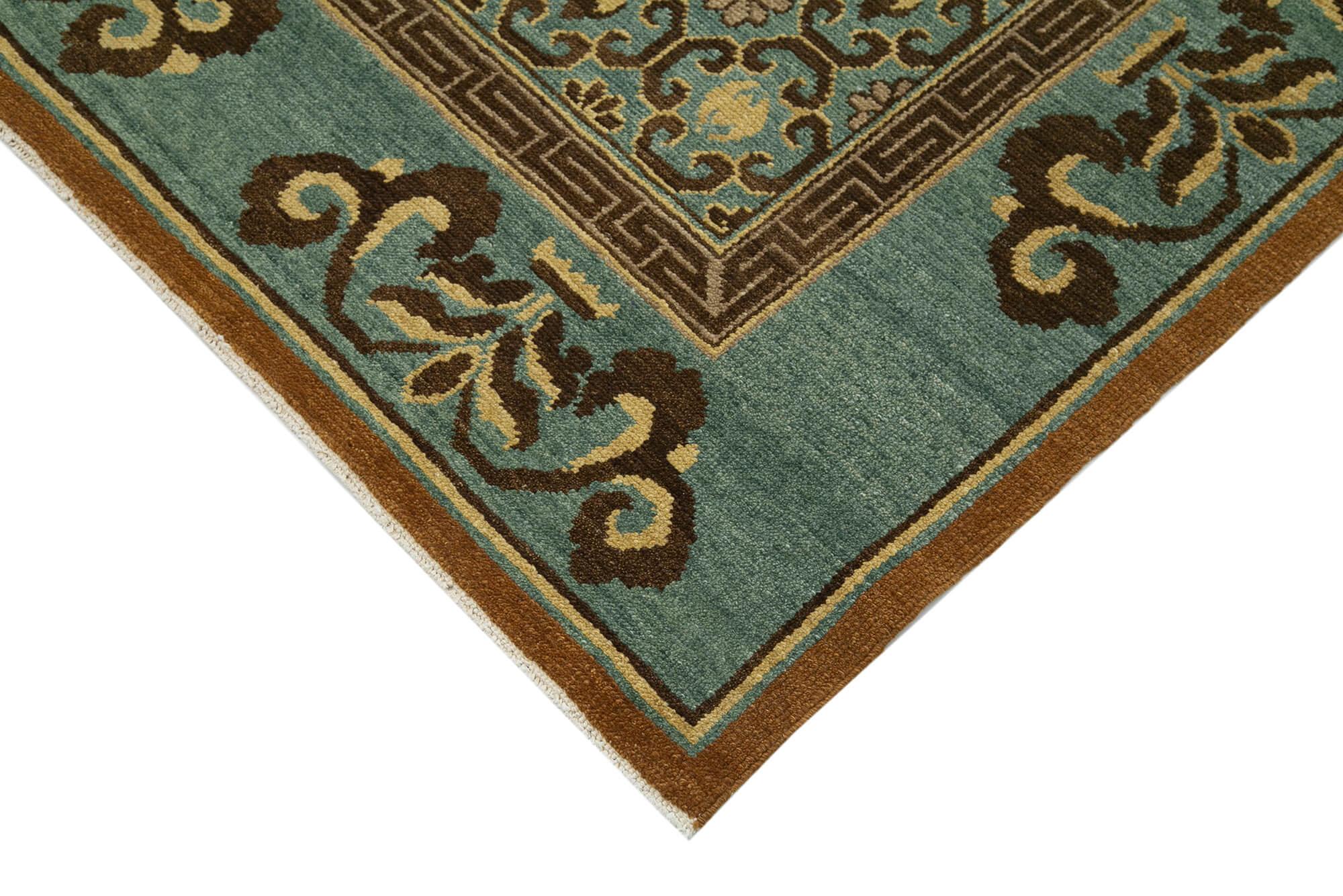 6 x 8 Turquoise Oushak Rug - 3460