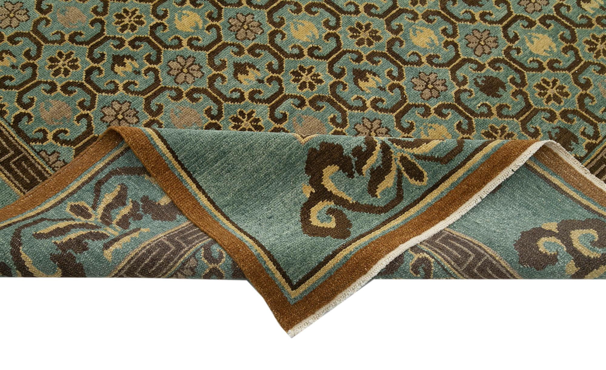 6 x 8 Turquoise Oushak Rug - 3460