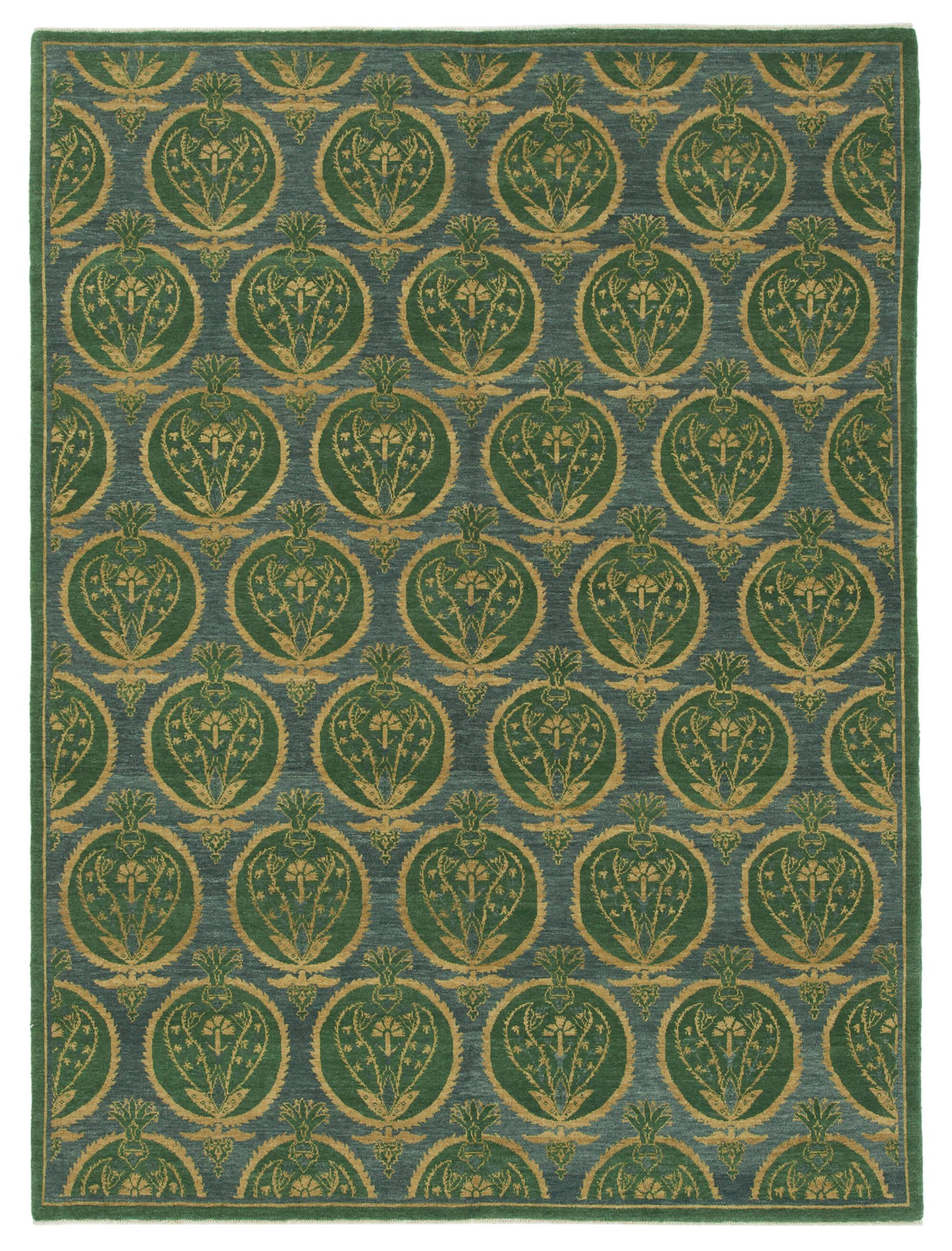 6 x 8 Green Oushak Rug - 3462