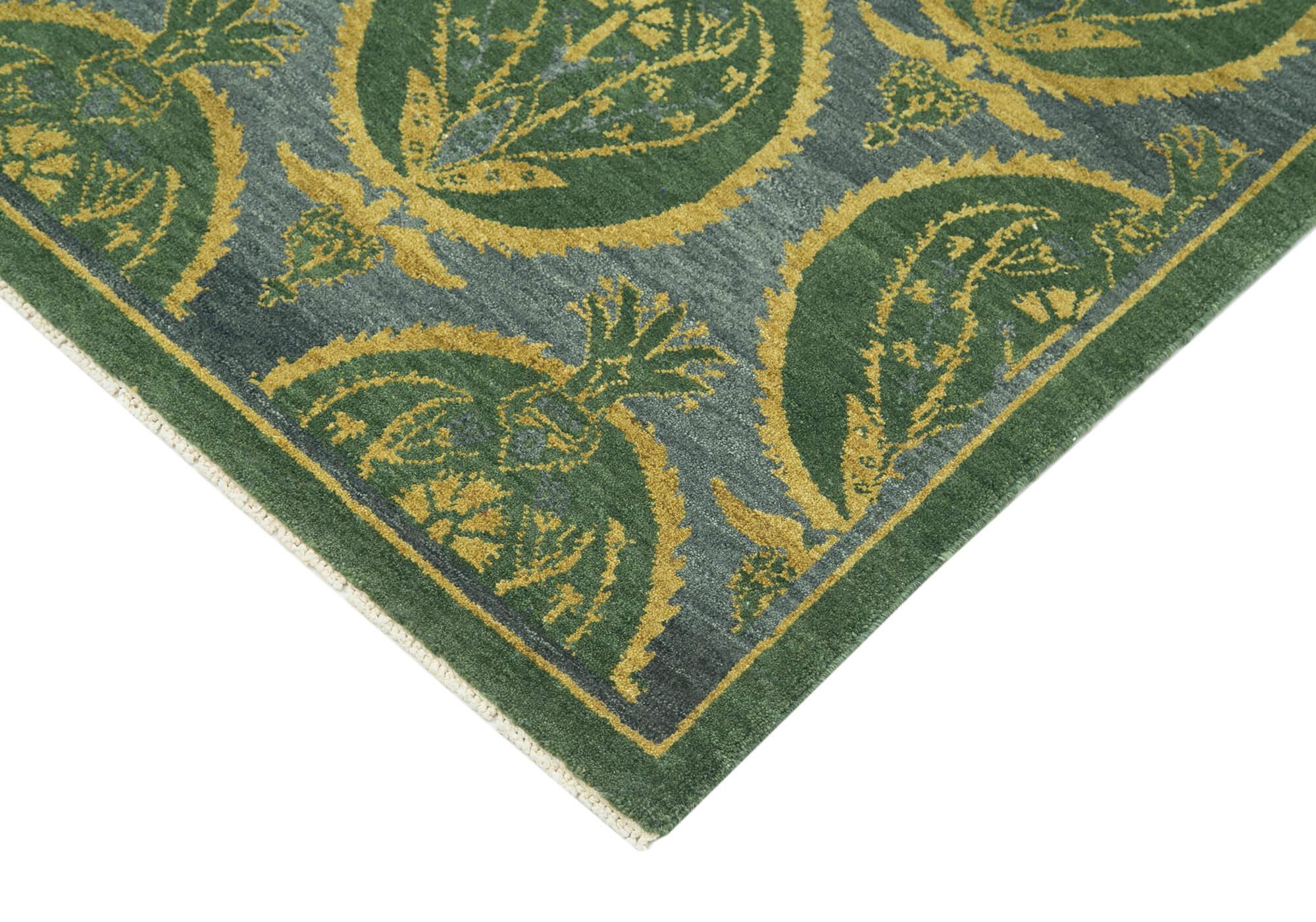 6 x 8 Green Oushak Rug - 3462