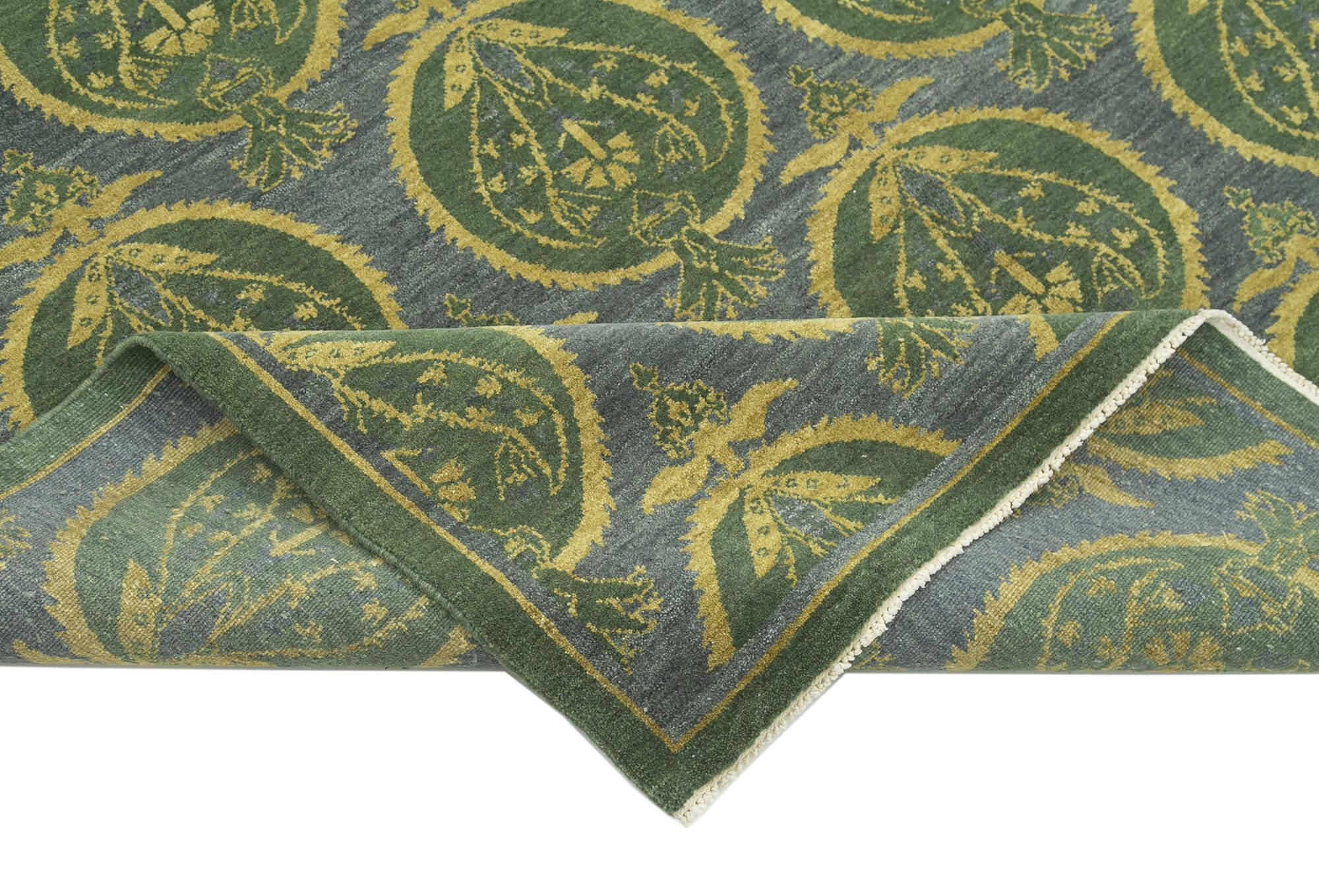 6 x 8 Green Oushak Rug - 3462