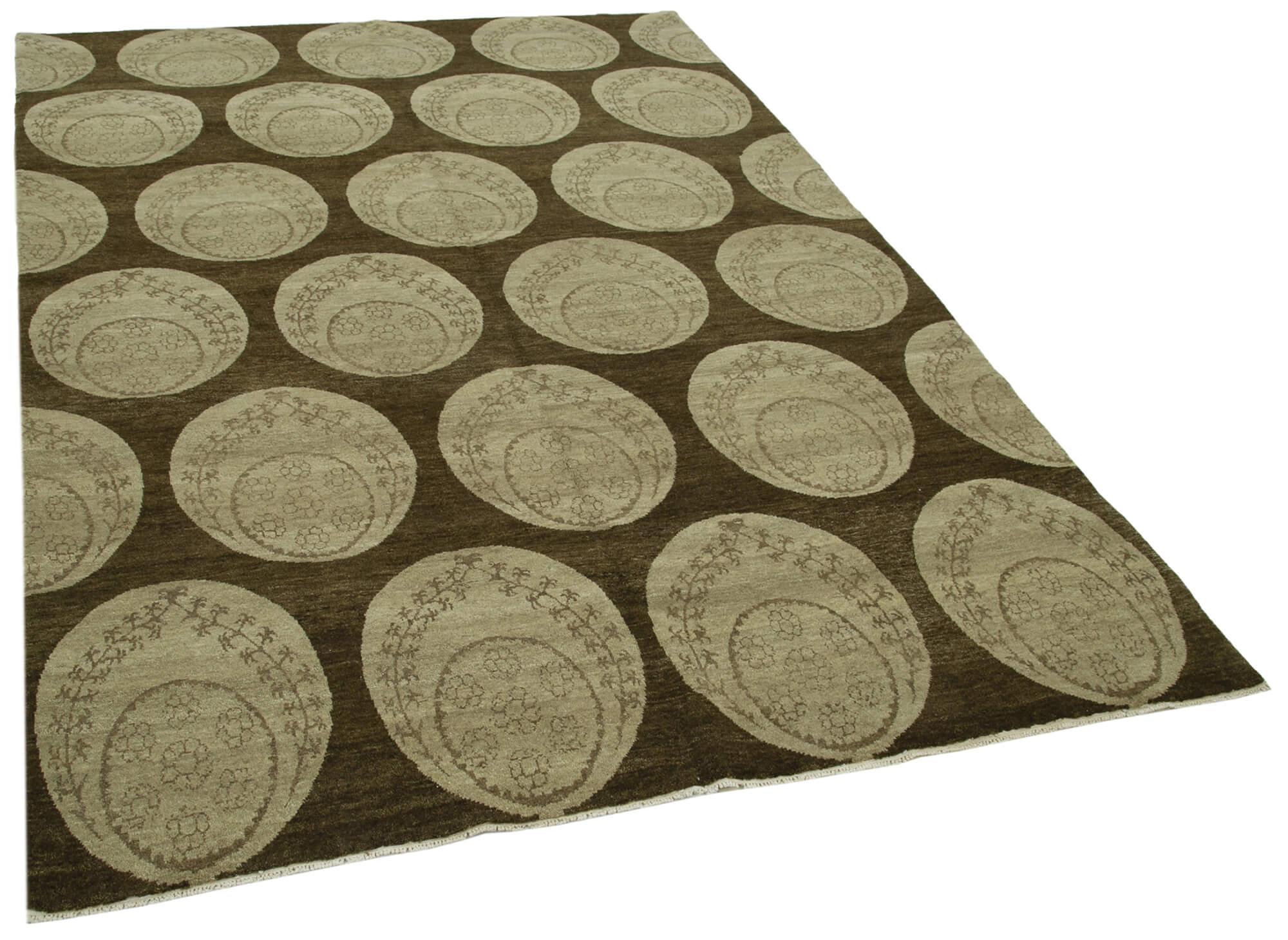 6 x 8 Brown Oushak Rug - 3463