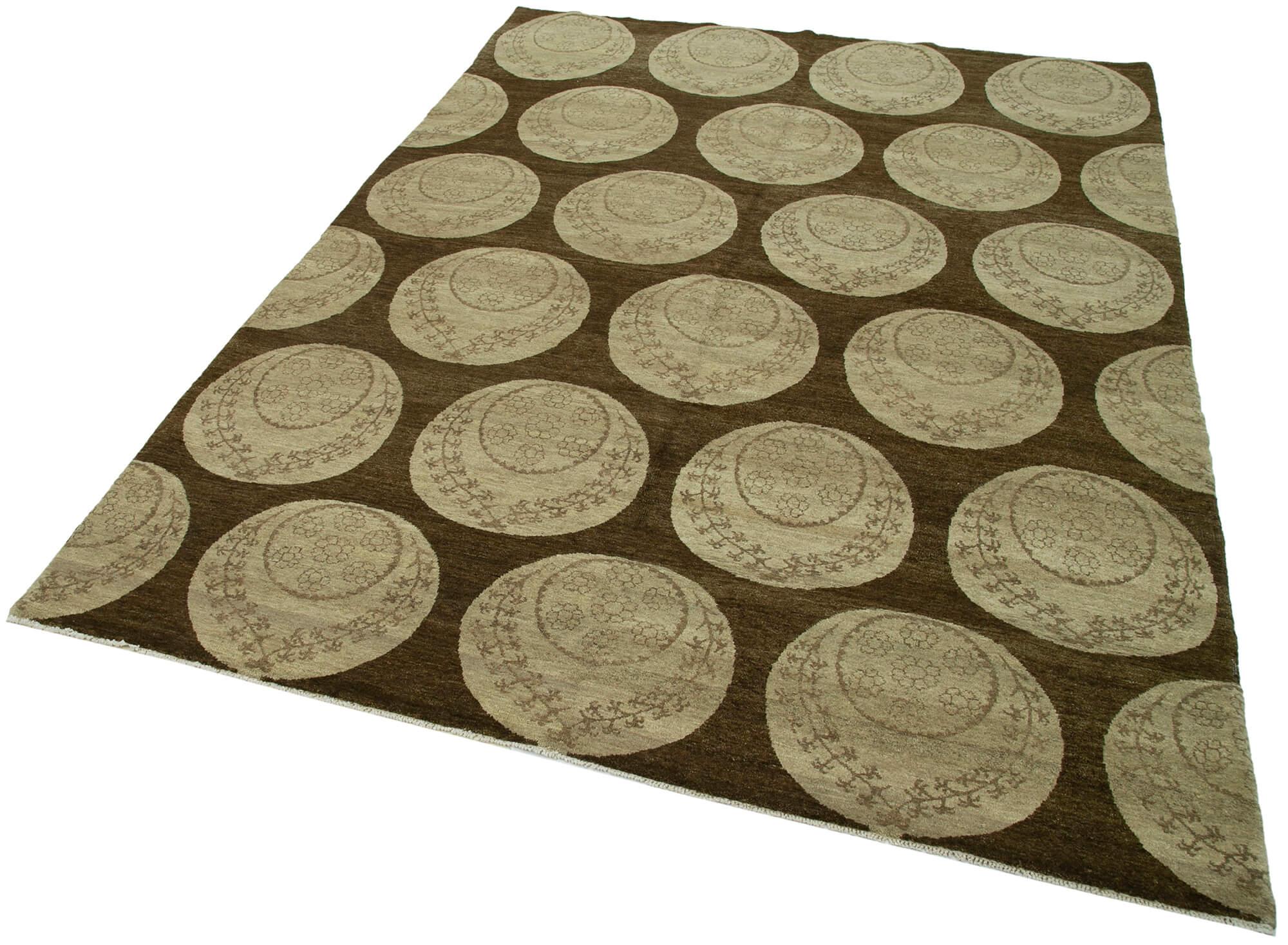 6 x 8 Brown Oushak Rug - 3463