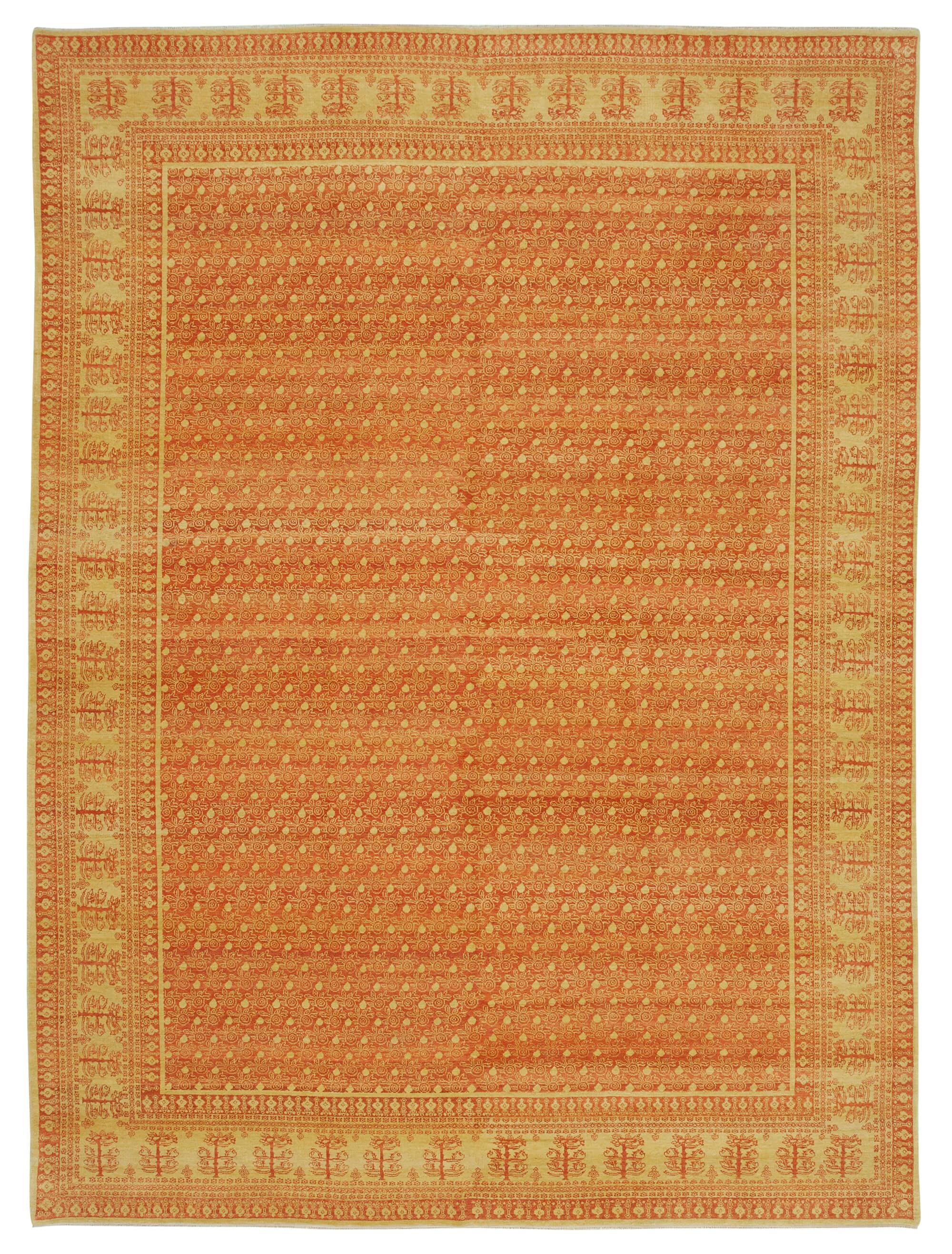 9 x 12 Red Oushak Rug - 3469