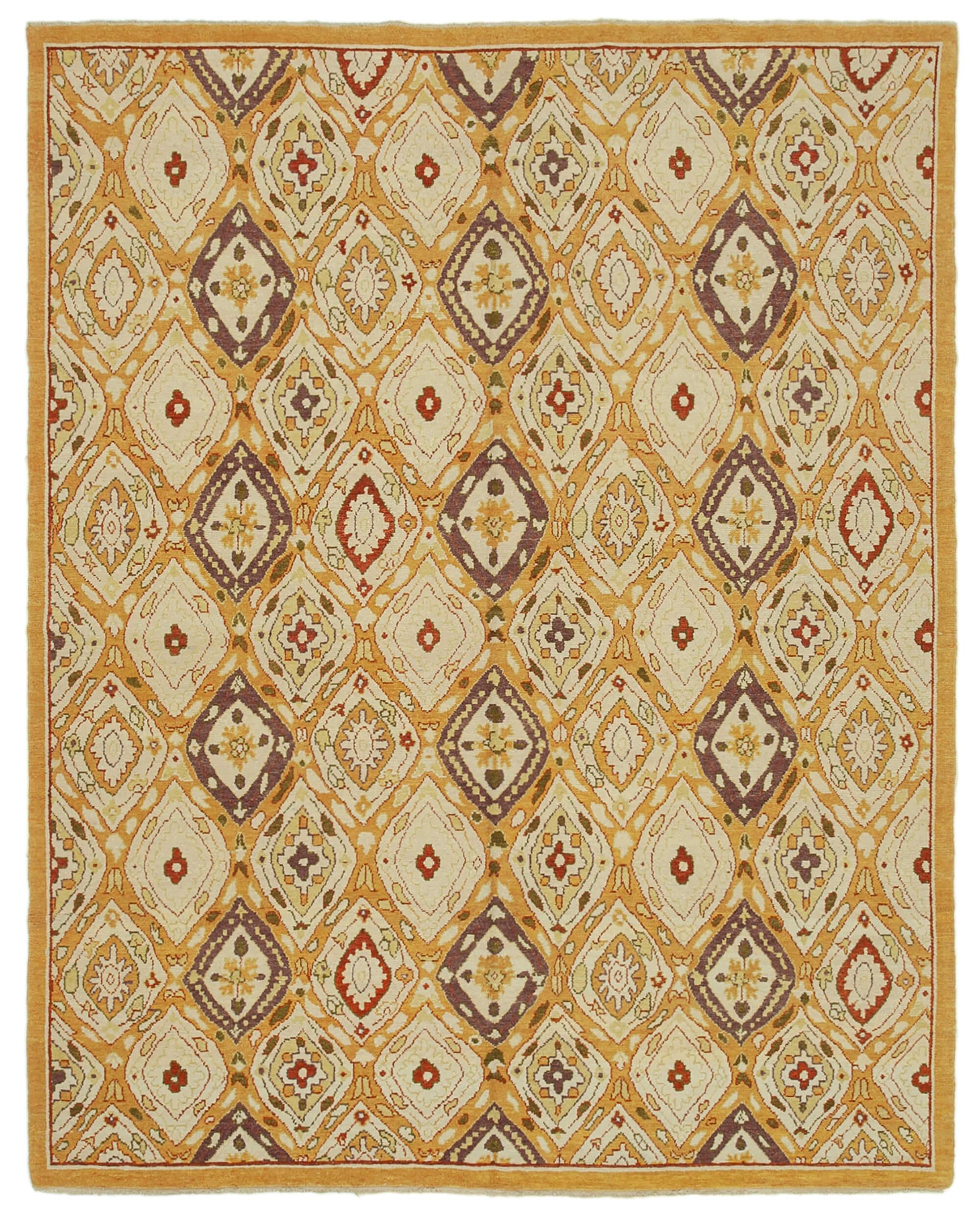 8 x 10 Beige Oushak Rug - 3470