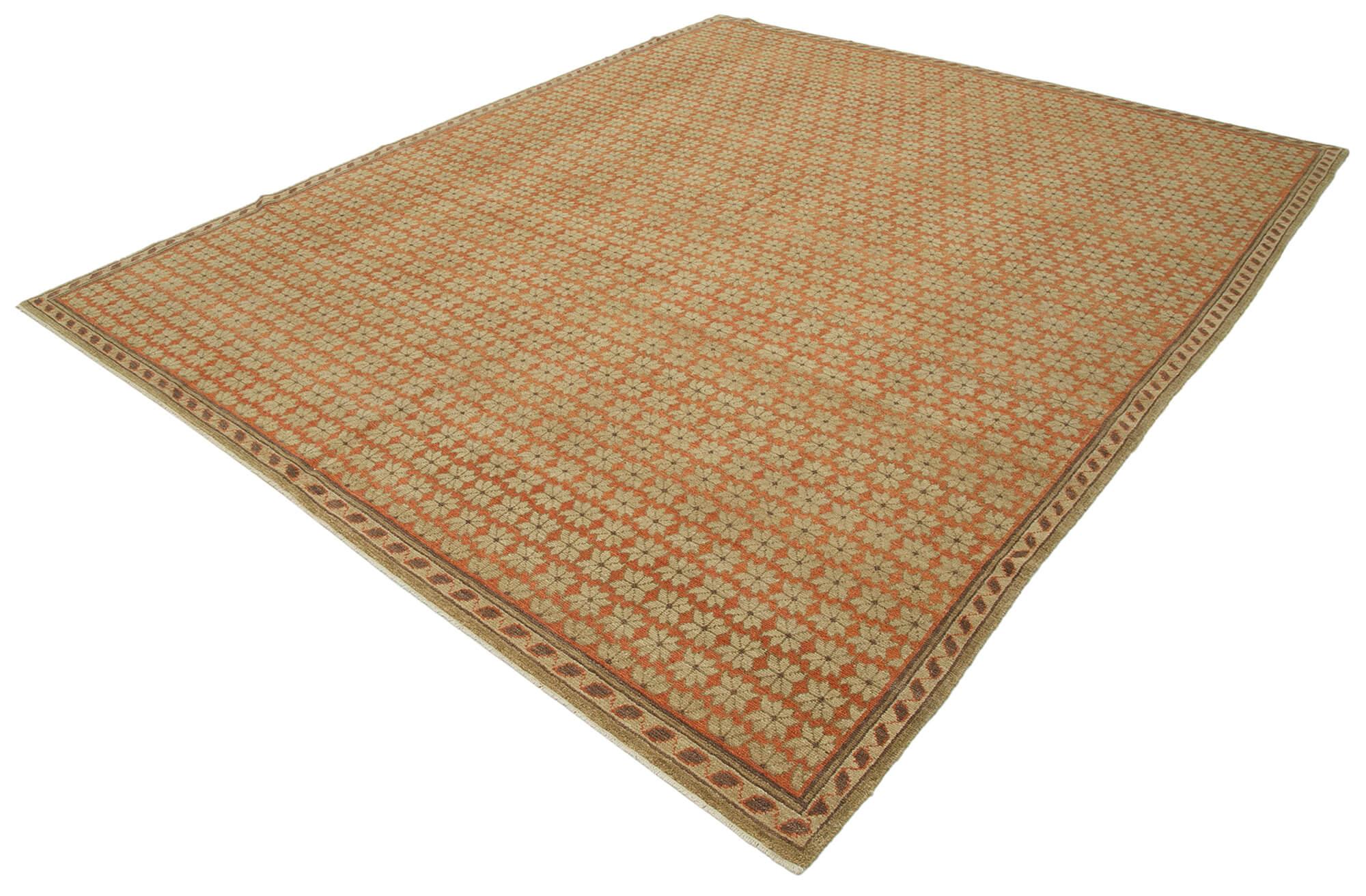 8 x 10 Beige Oushak Rug - 3472