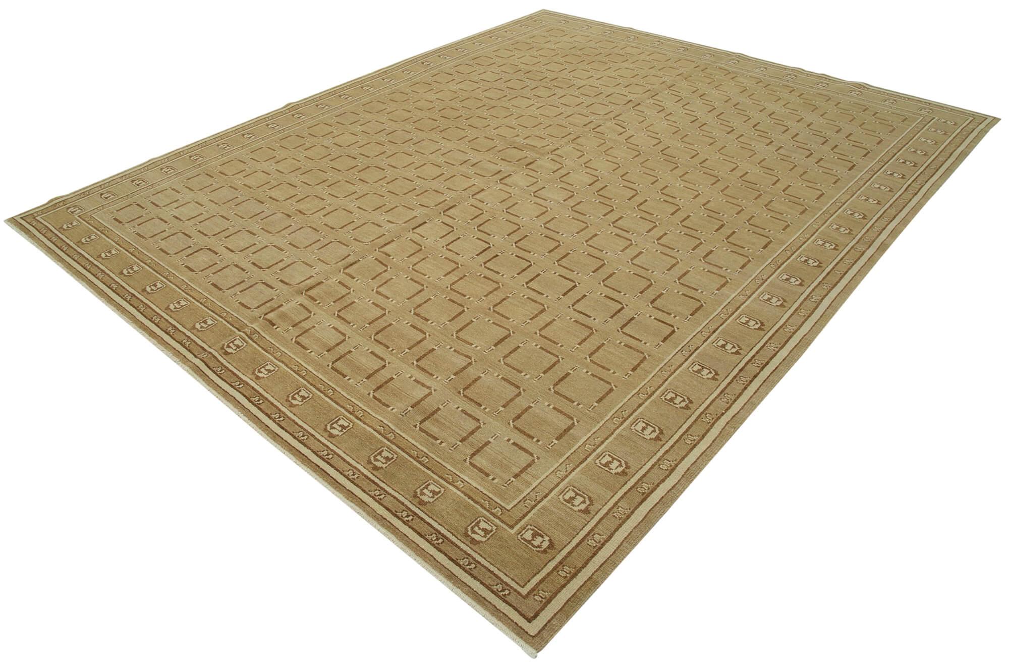 8 x 10 Beige Oushak Rug - 3473