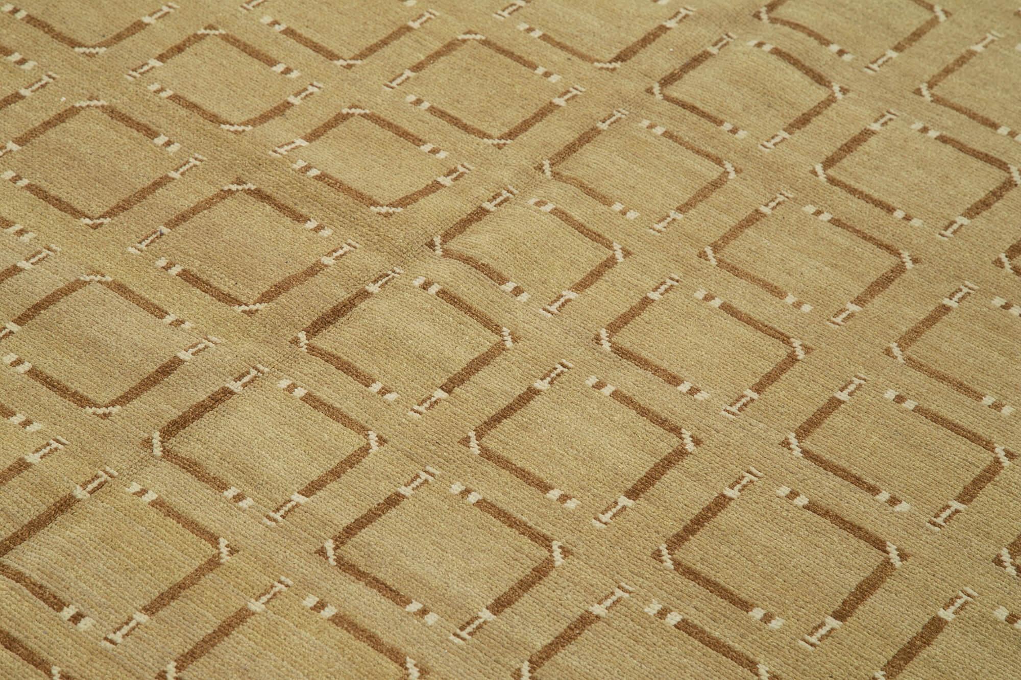 8 x 10 Beige Oushak Rug - 3473