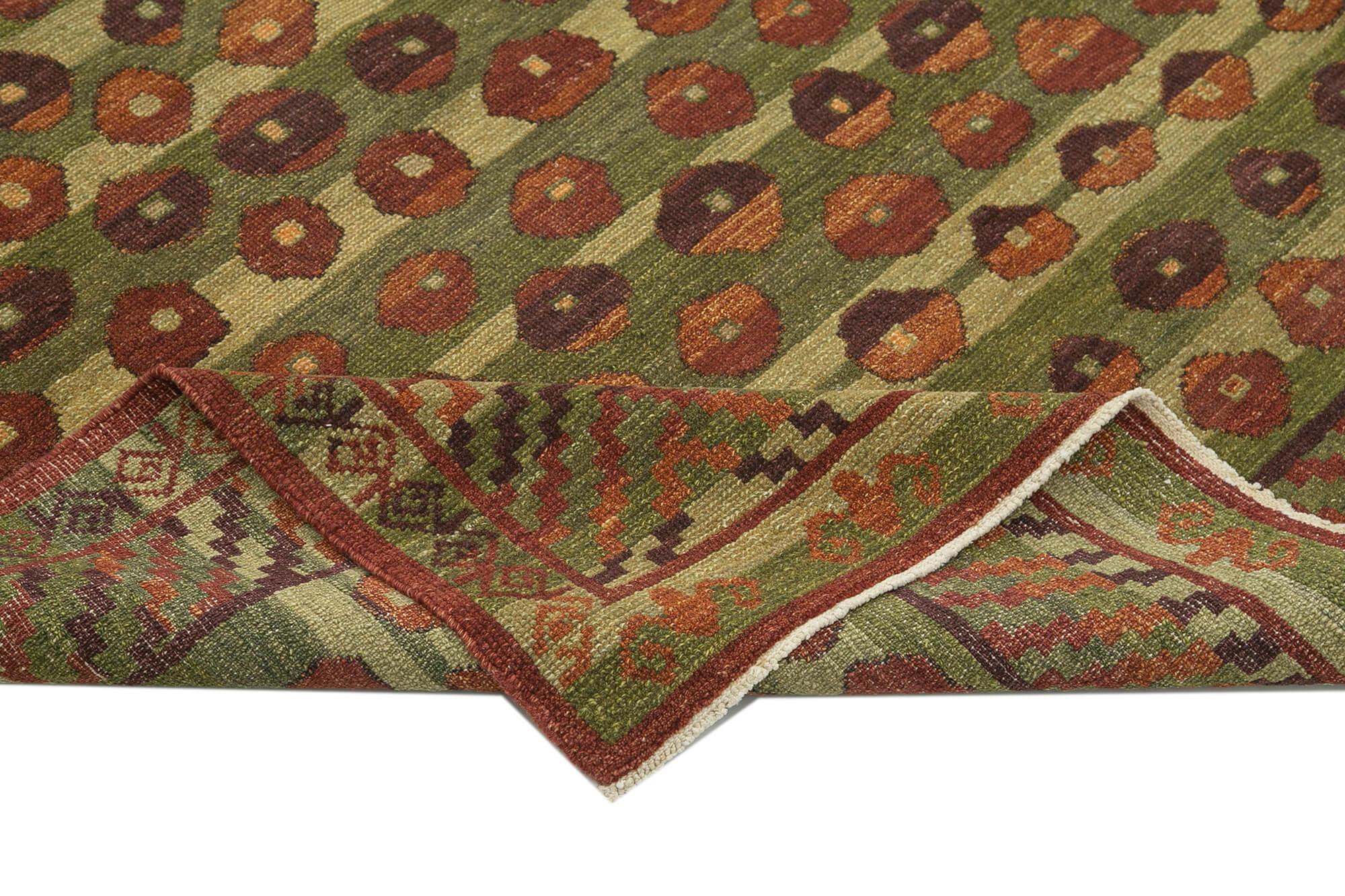 8 x 10 Green Oushak Rug - 3474