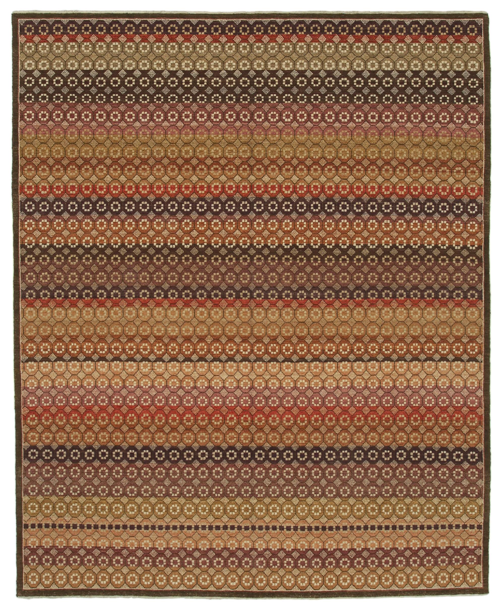 8 x 10 Brown Oushak Rug - 3477