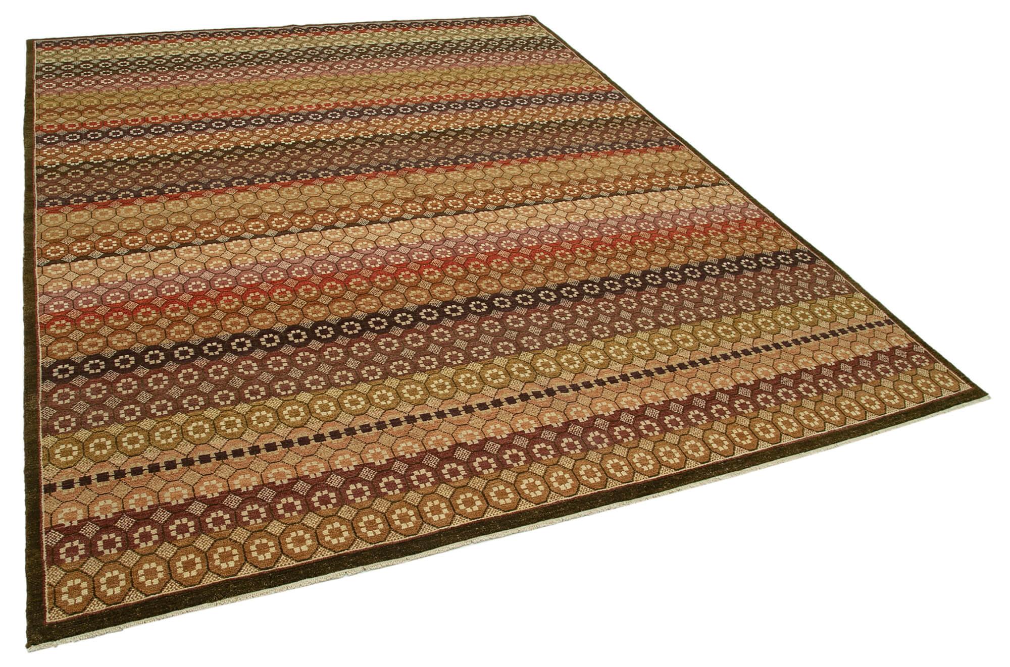 8 x 10 Brown Oushak Rug - 3477