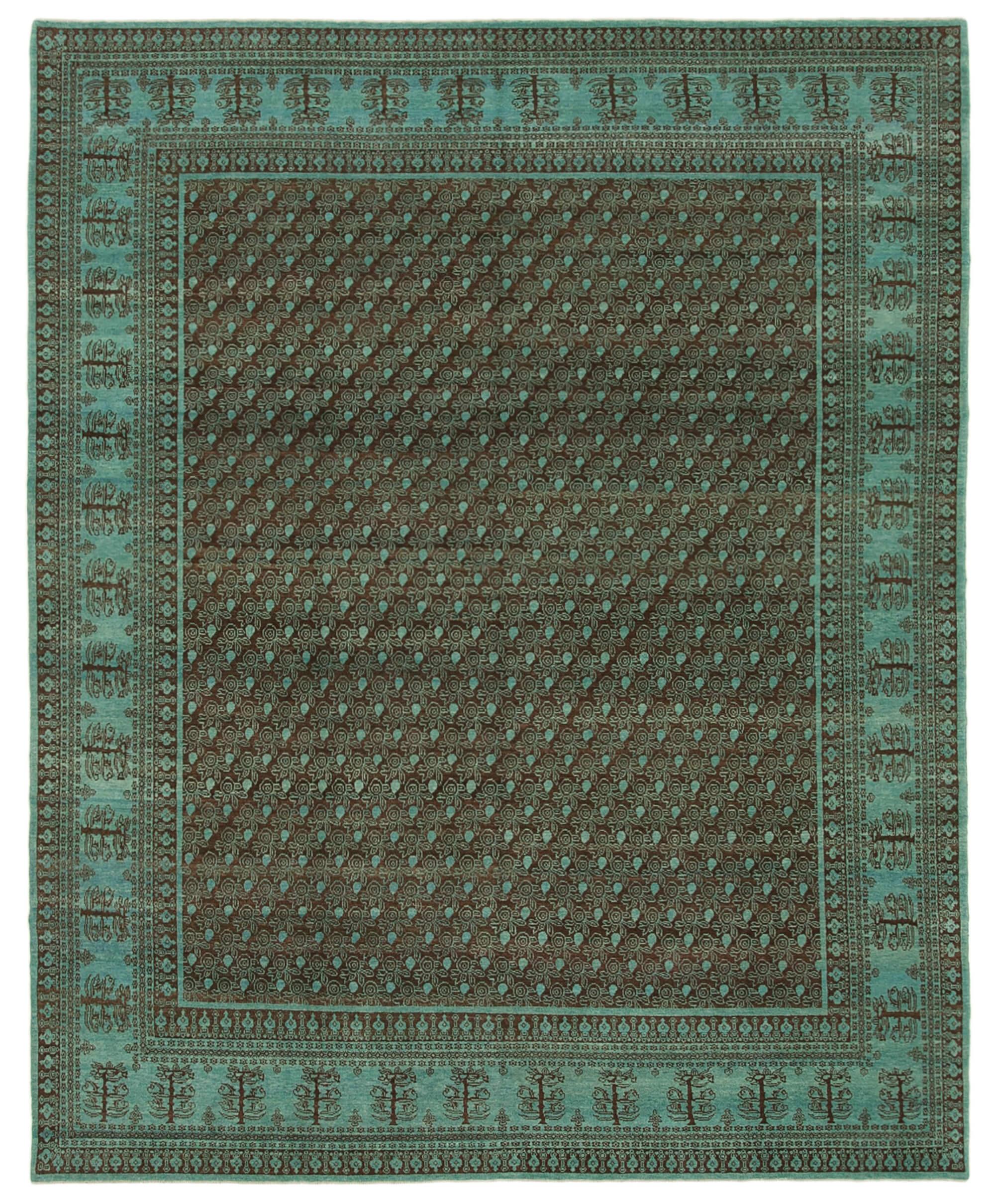 8 x 10 Turquoise Oushak Rug - 3478