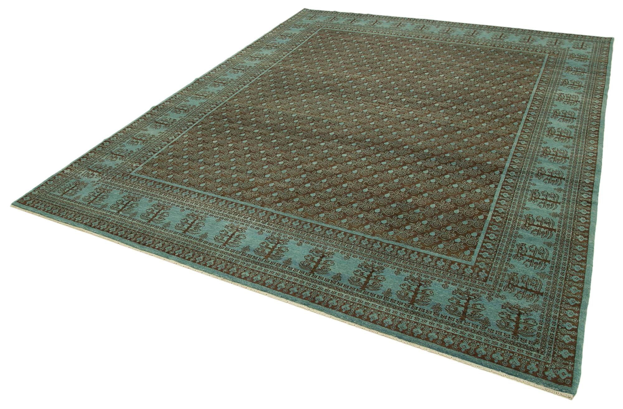 8 x 10 Turquoise Oushak Rug - 3478