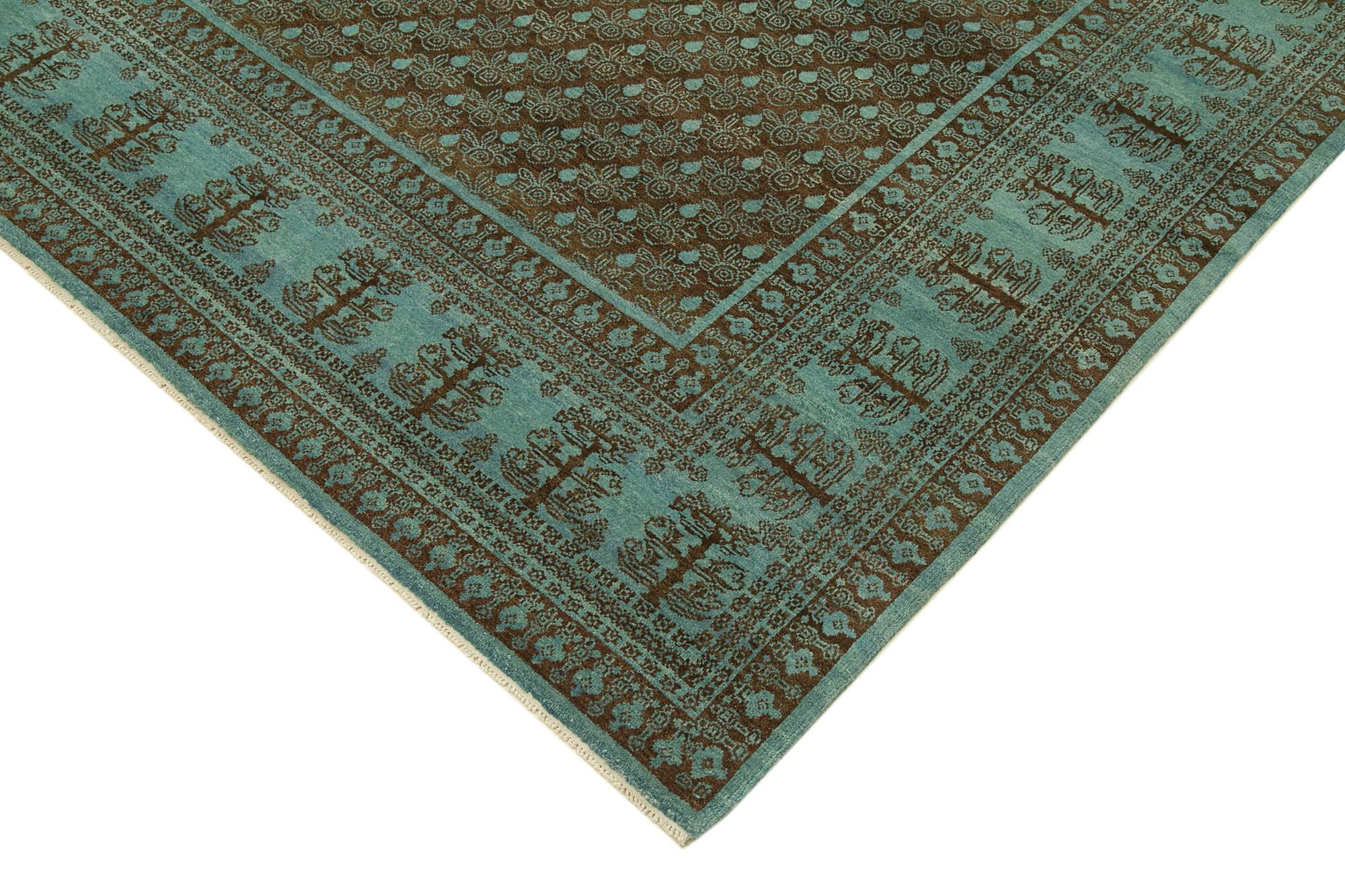 8 x 10 Turquoise Oushak Rug - 3478